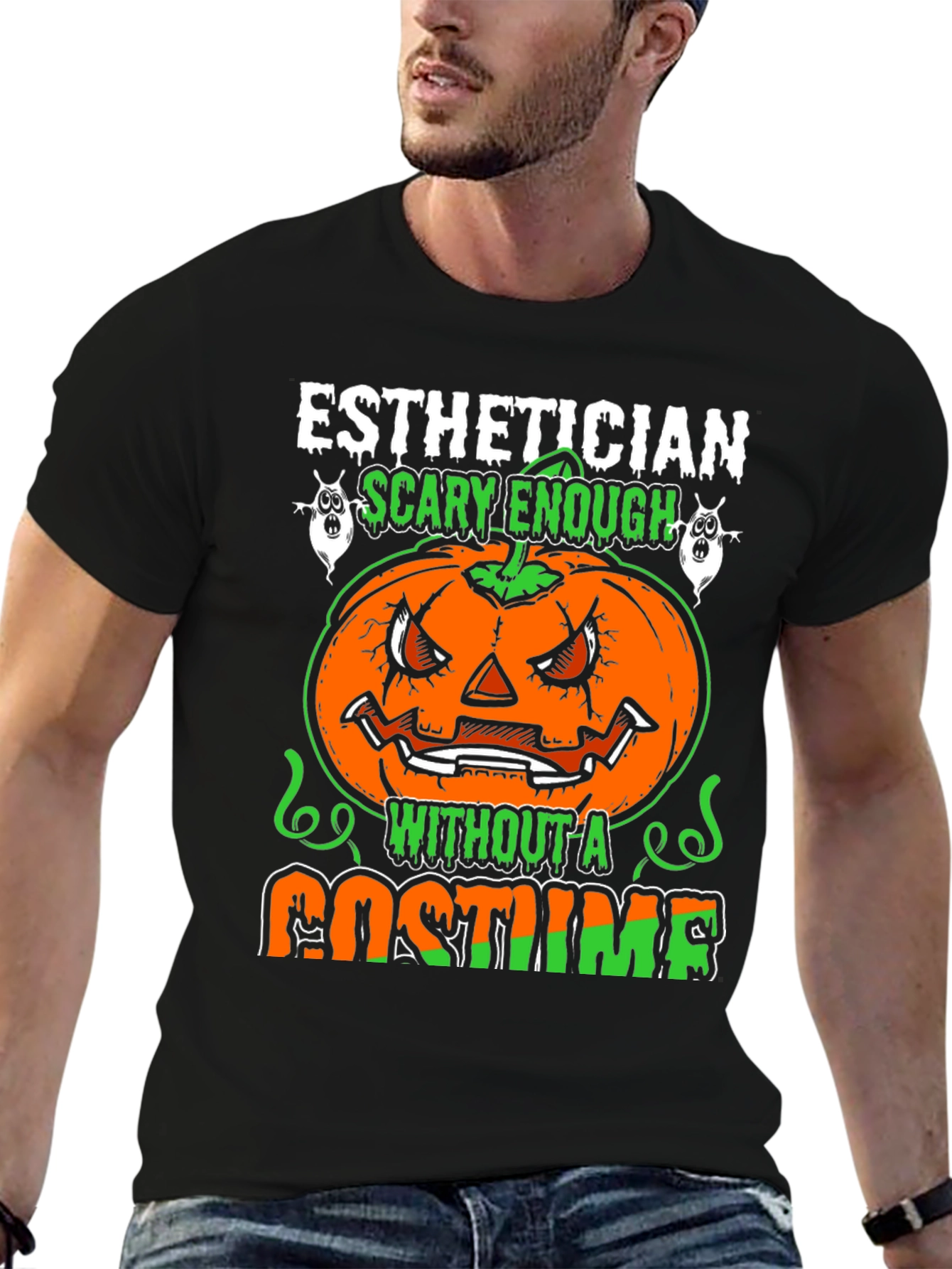 Esthetician Halloween T-Shirt - Scary Enough Costume Tee