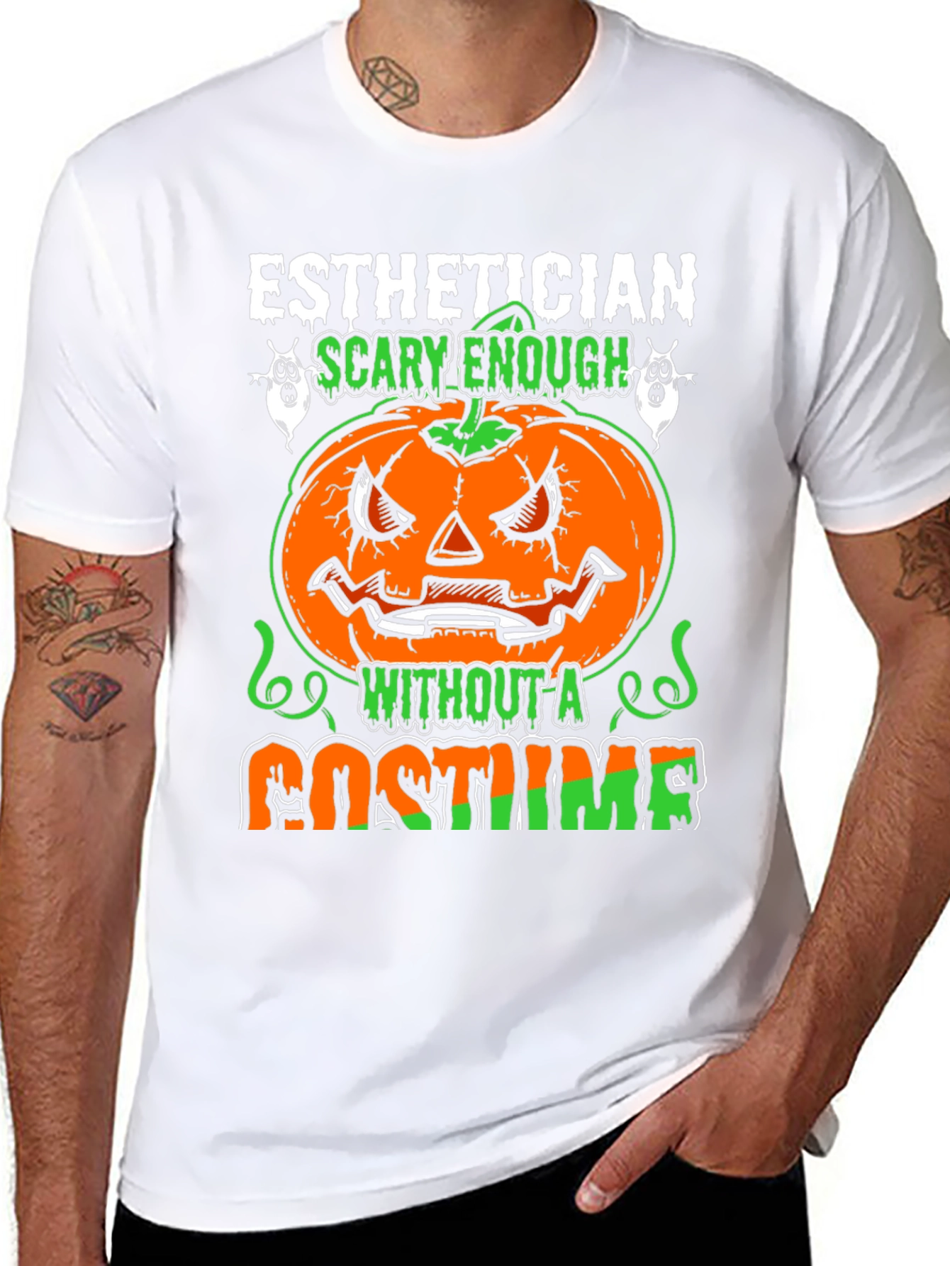 Esthetician Halloween T-Shirt - Scary Enough Costume Tee