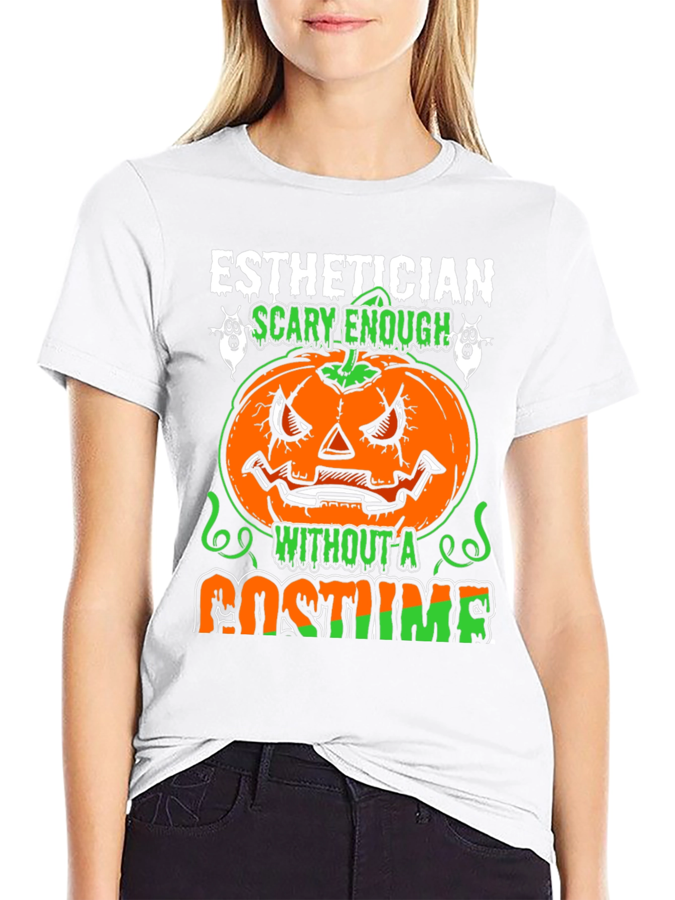 Esthetician Halloween T-Shirt - Scary Enough Costume Tee