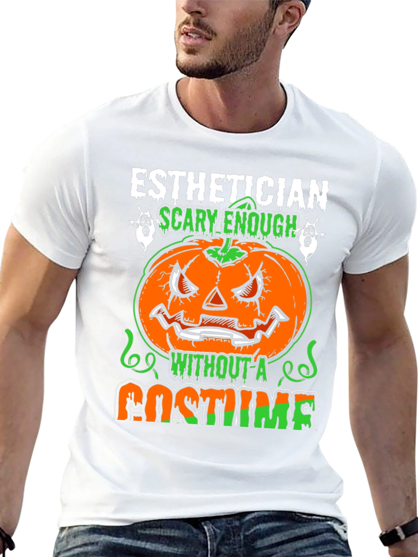 Esthetician Halloween T-Shirt - Scary Enough Costume Tee