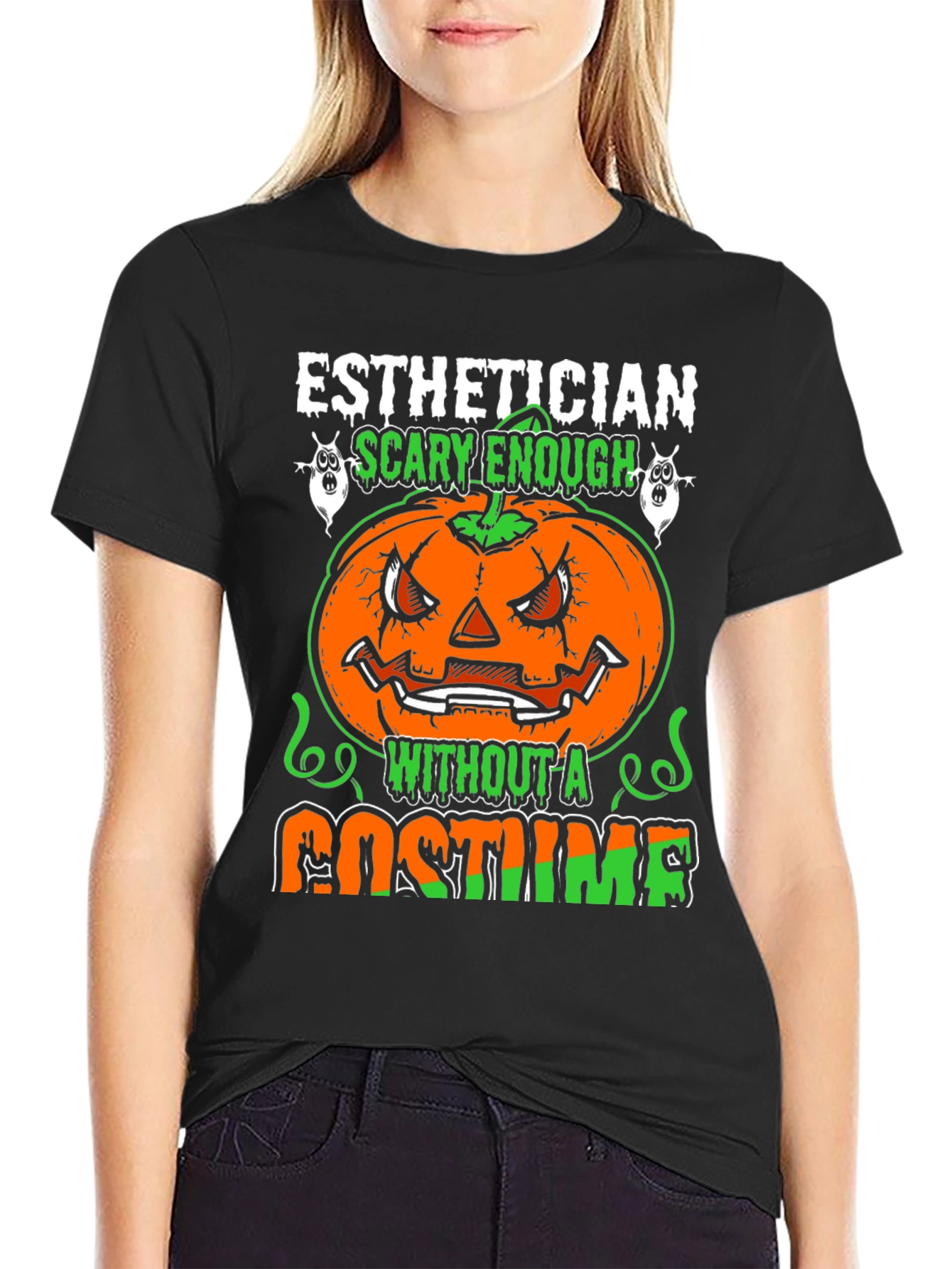 Esthetician Halloween T-Shirt - Scary Enough Costume Tee