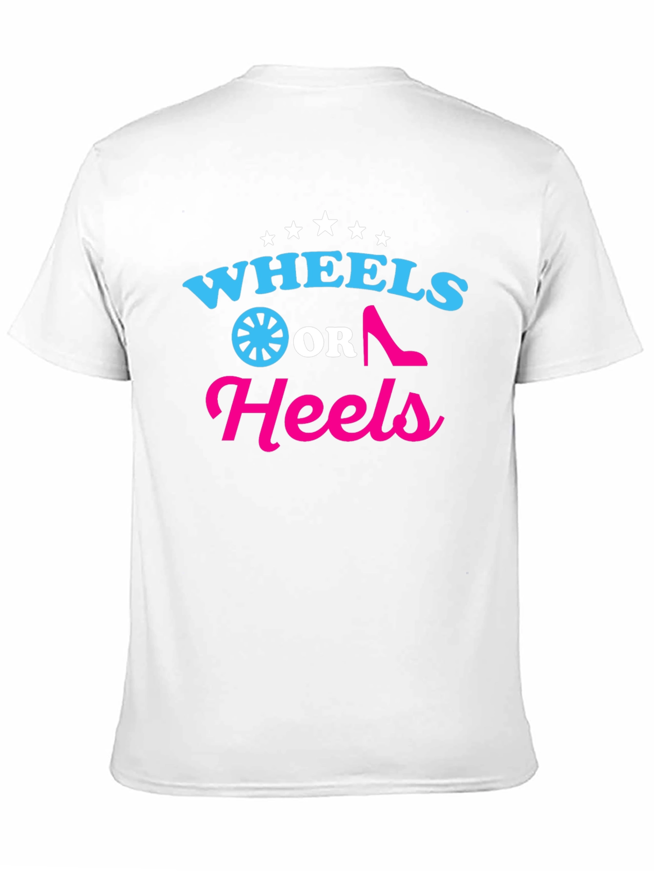 Wheels or Heels Gender Reveal T-Shirt