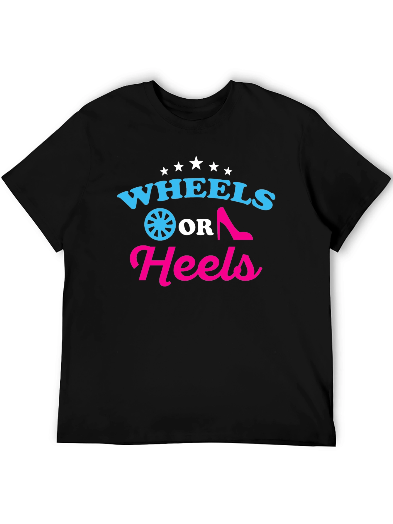 Wheels or Heels Gender Reveal T-Shirt