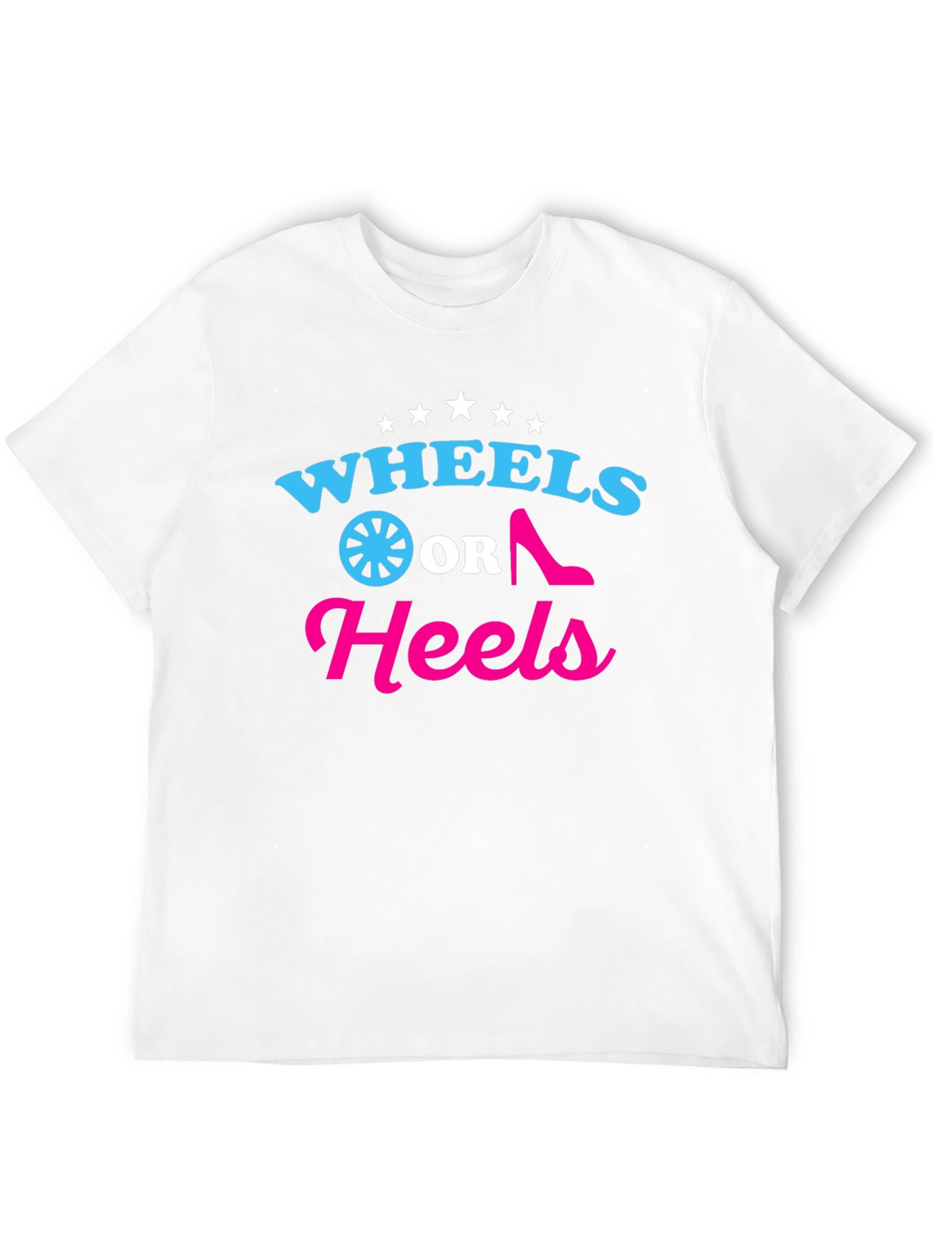 Wheels or Heels Gender Reveal T-Shirt
