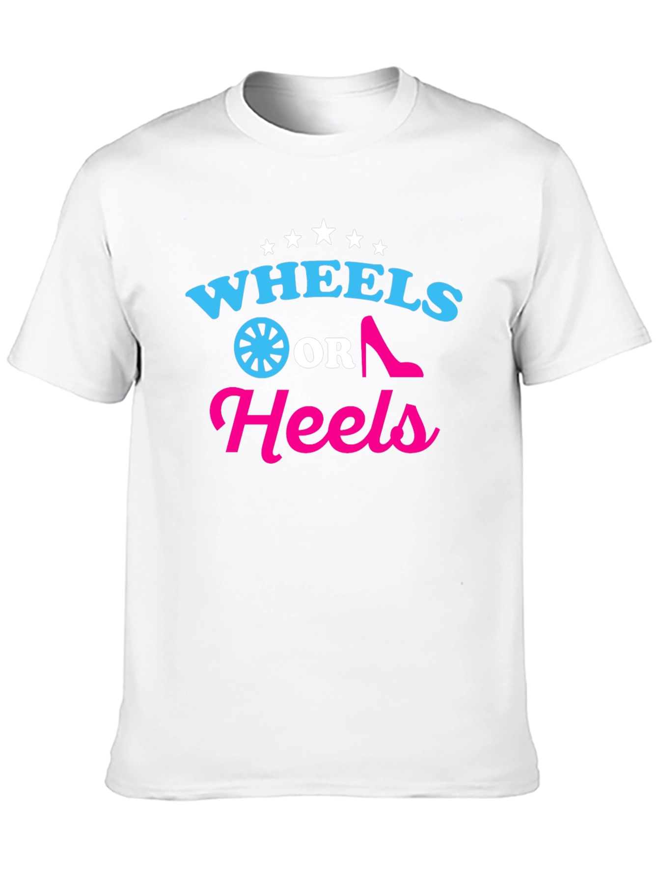 Wheels or Heels Gender Reveal T-Shirt
