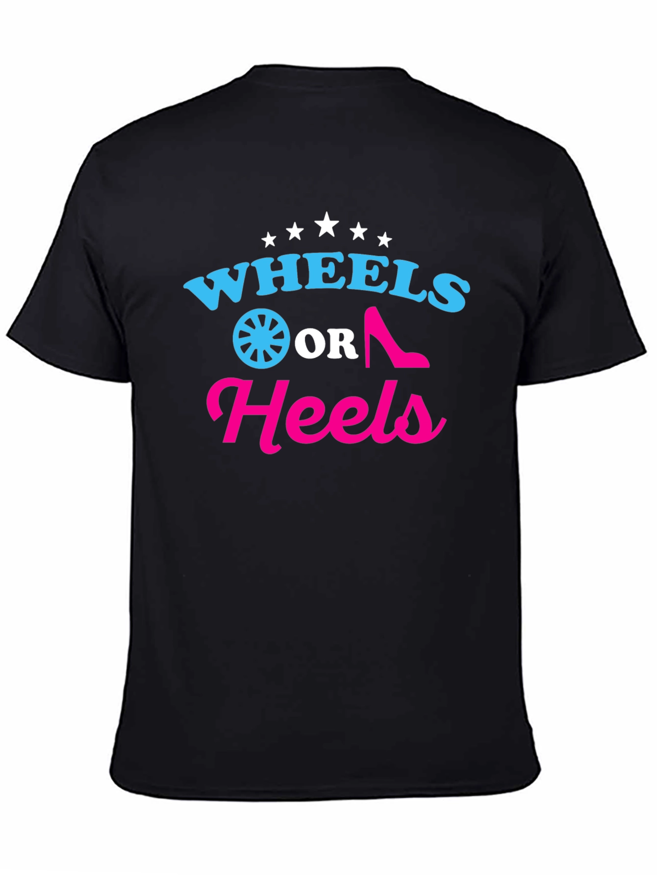 Wheels or Heels Gender Reveal T-Shirt