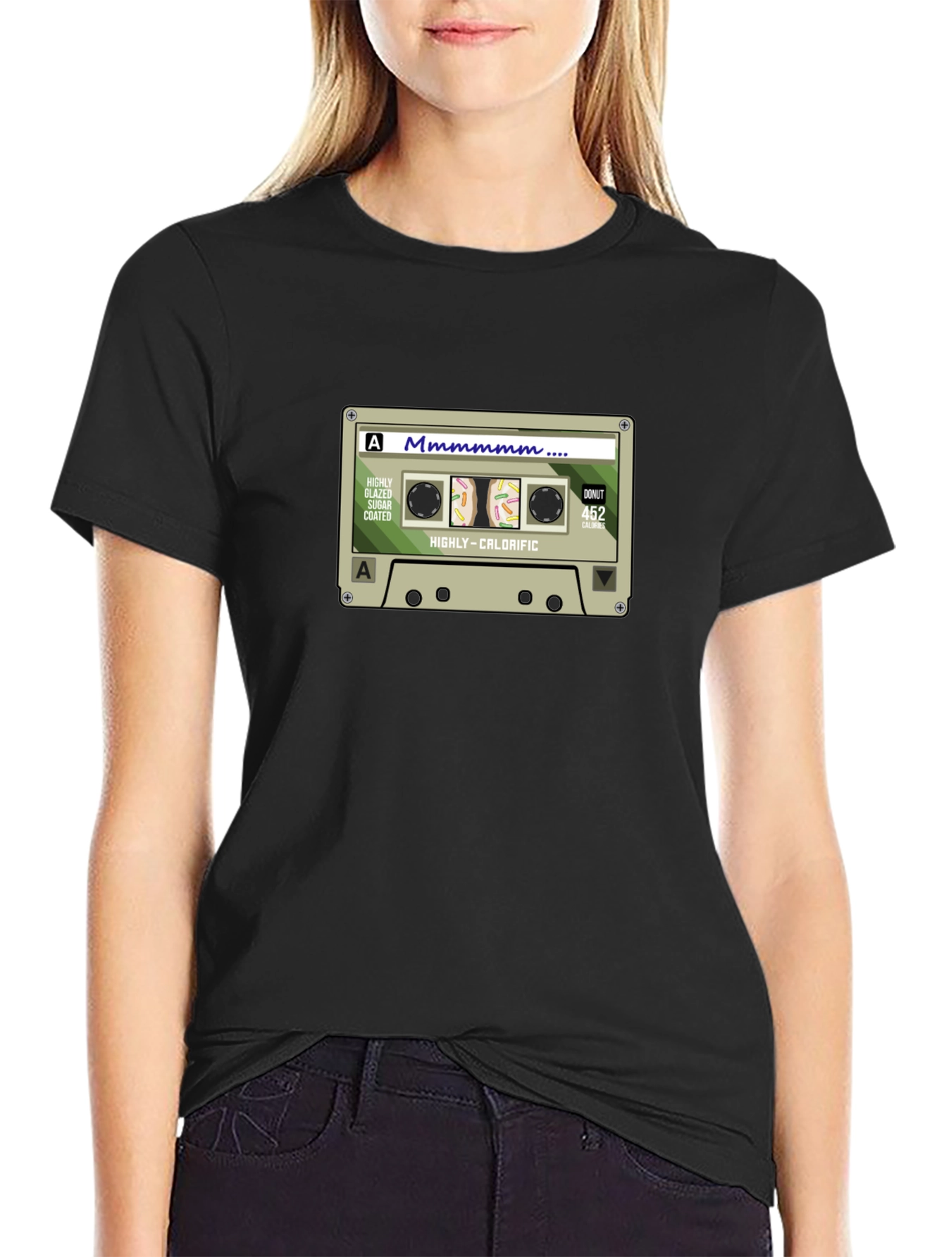 Mmmmmm Donut Cassette T-Shirt - Highly-Calorific