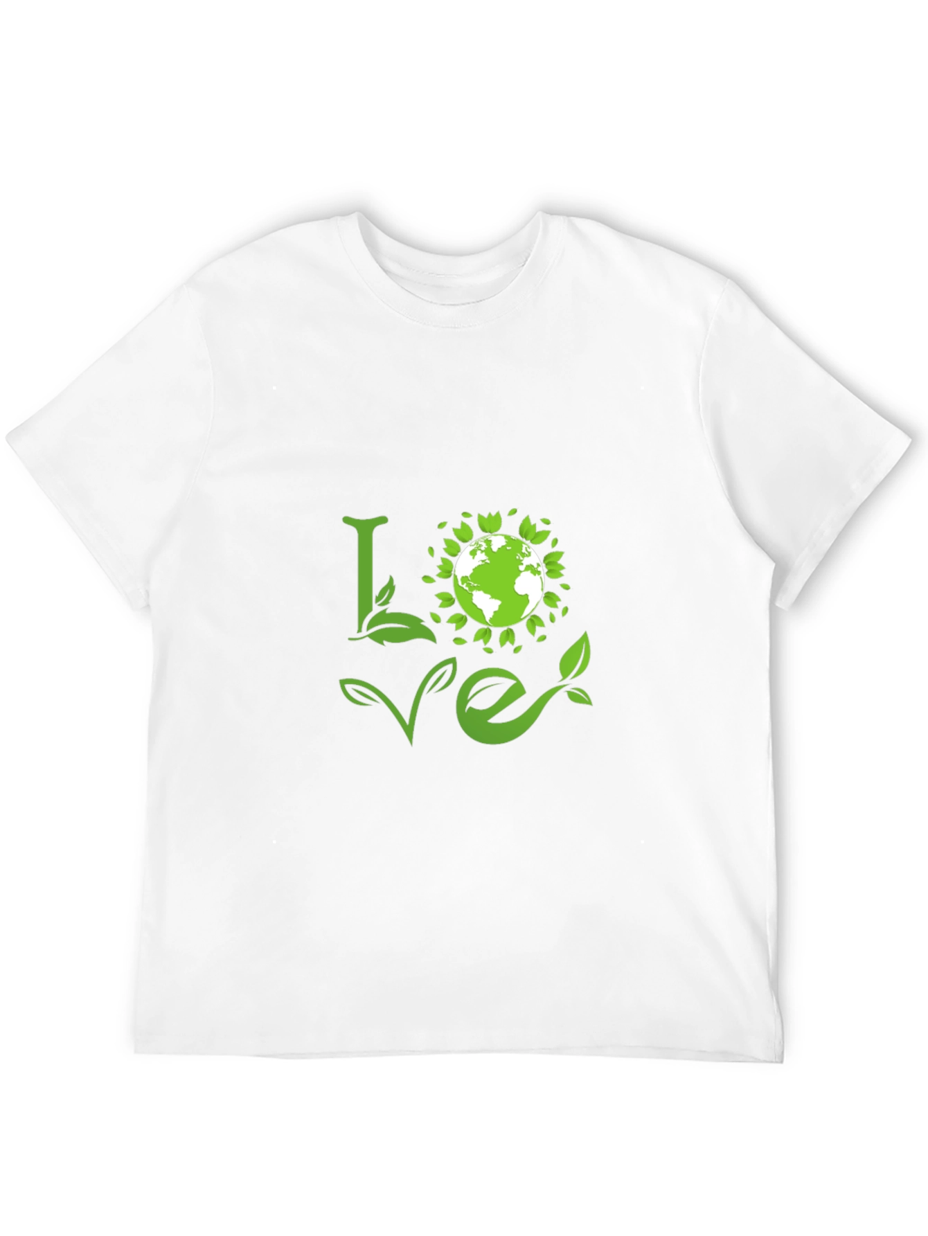 Love Earth Green Graphic Tee - Black