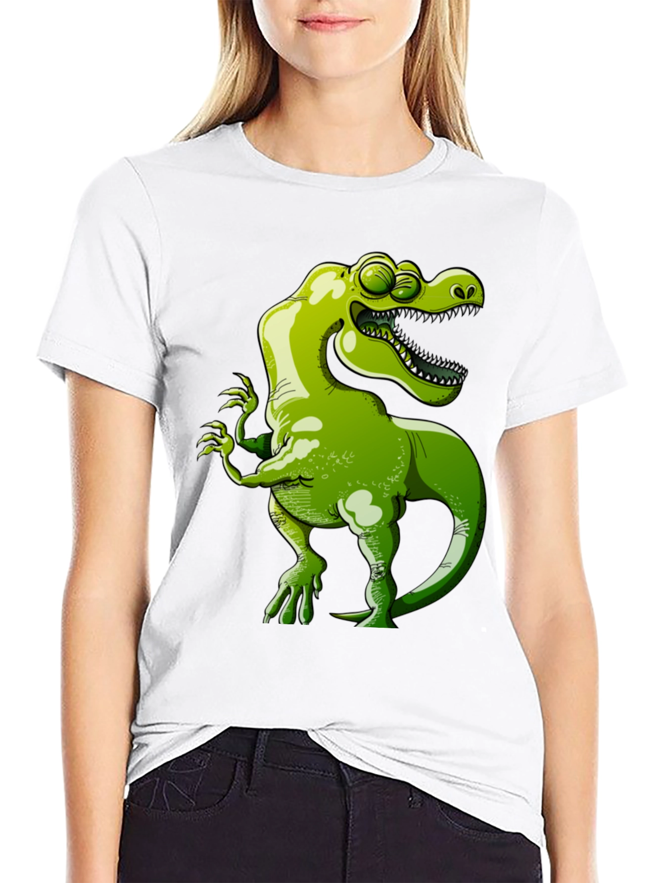 Cartoon Dinosaur Graphic Tee