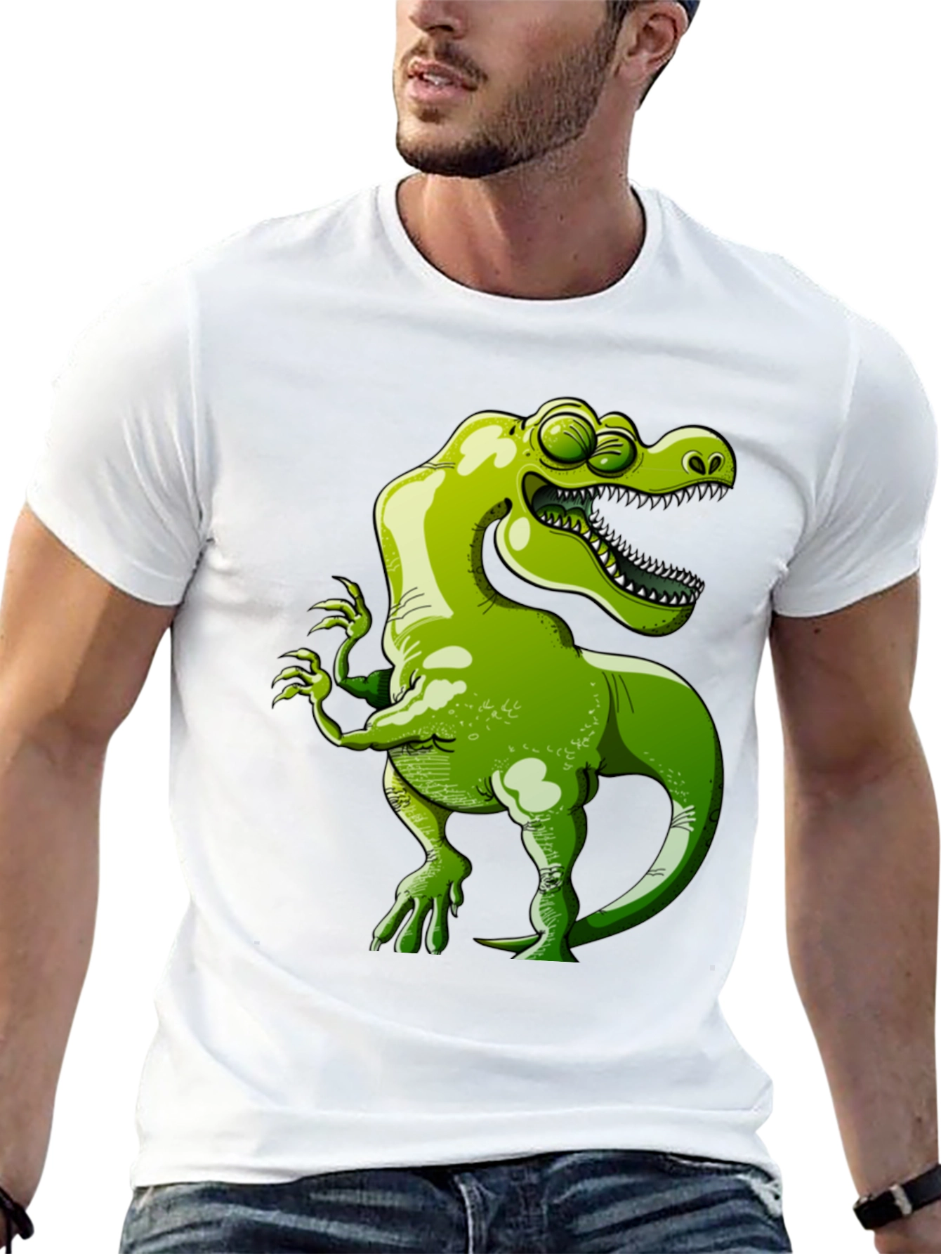 Cartoon Dinosaur Graphic Tee