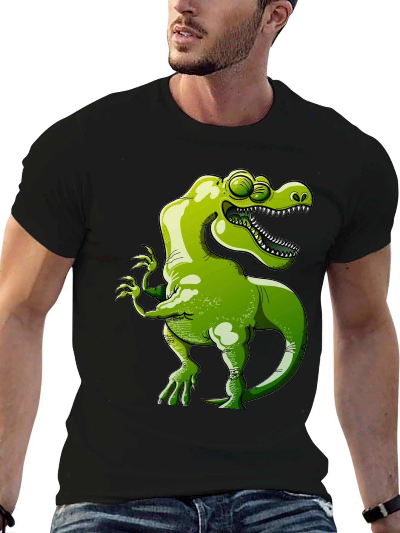 Cartoon Dinosaur Graphic Tee