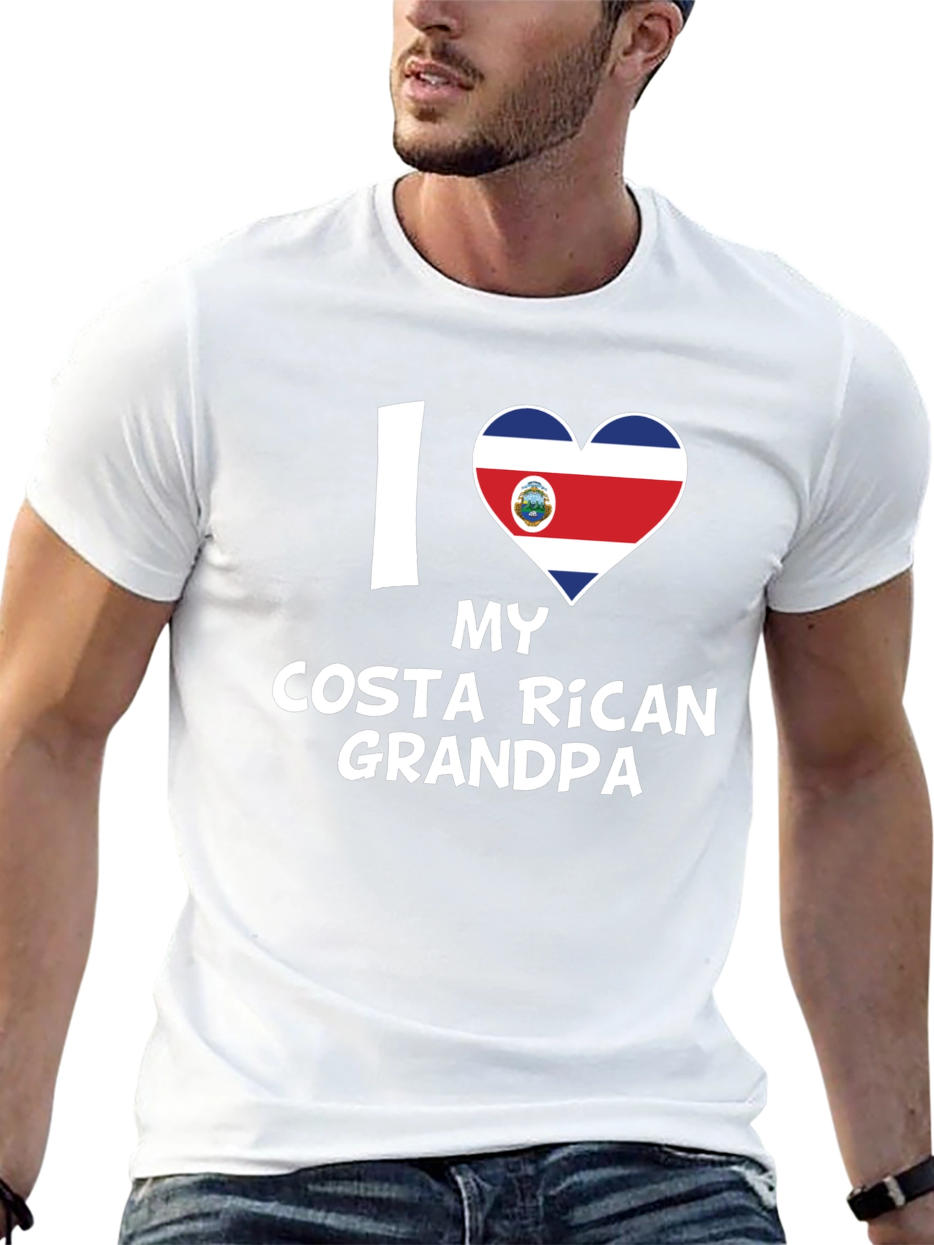 I Love My Costa Rican Grandpa T-Shirt