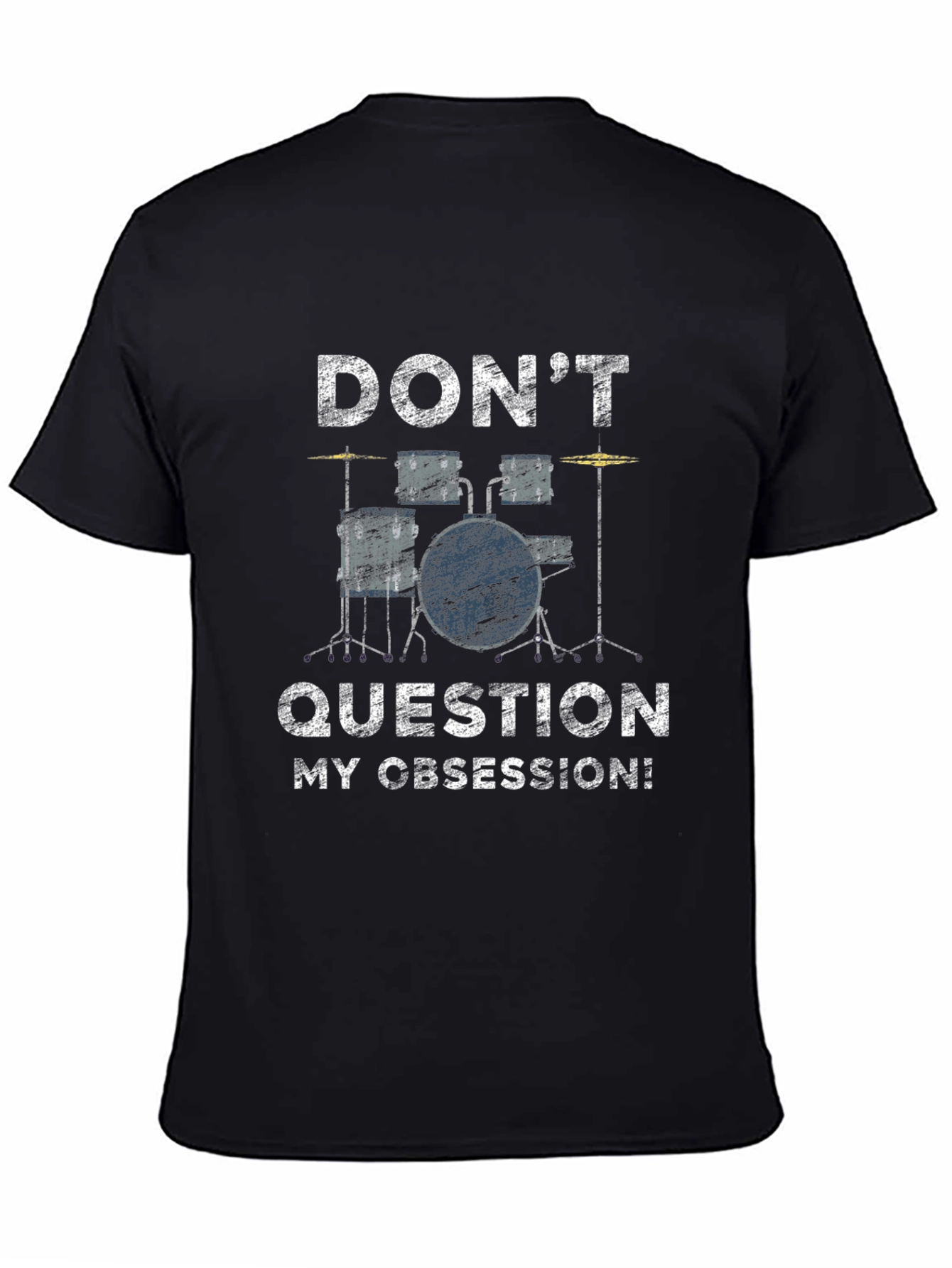 Drummer Obsession Graphic Tee - Black Cotton T-Shirt