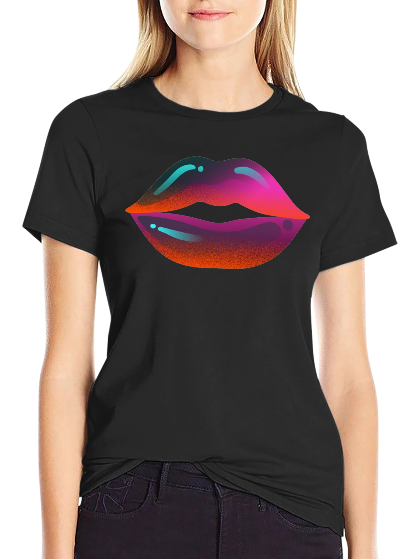 Vaporwave Lips Graphic T-Shirt