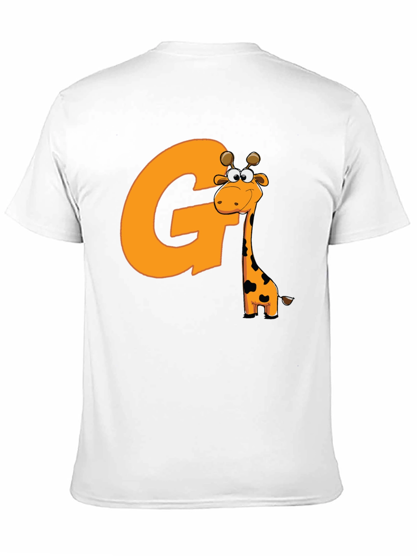 Fun Giraffe Initial G Black T-Shirt