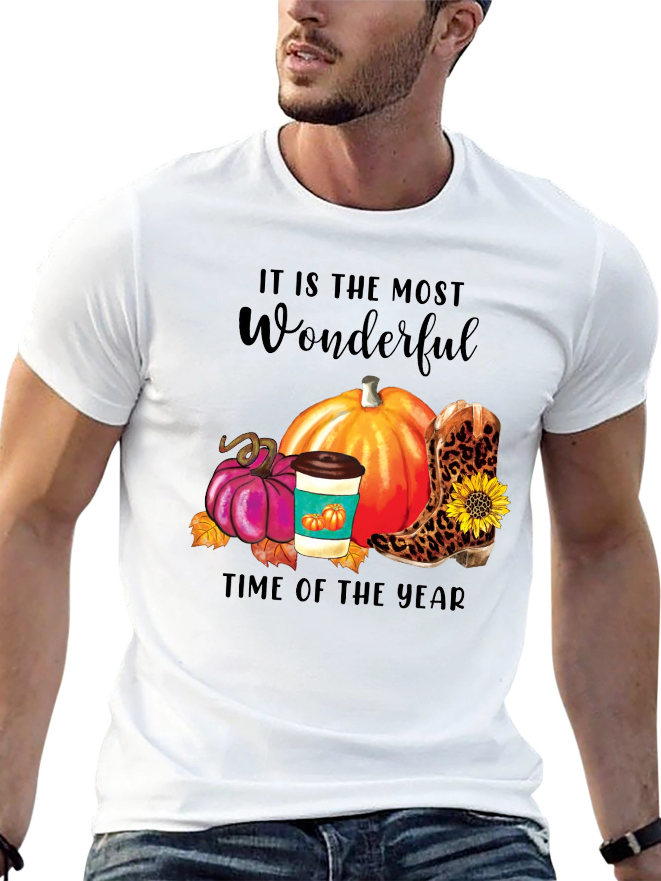 Fall Themed Graphic T-Shirt