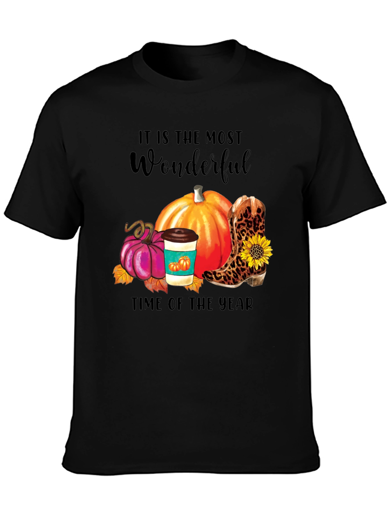 Fall Themed Graphic T-Shirt