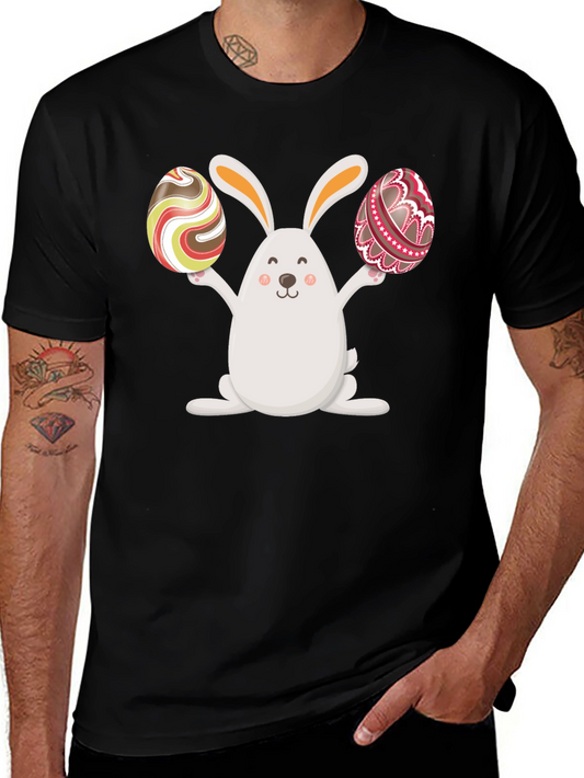 Easter Bunny Holding Easter Eggs Graphic Tee