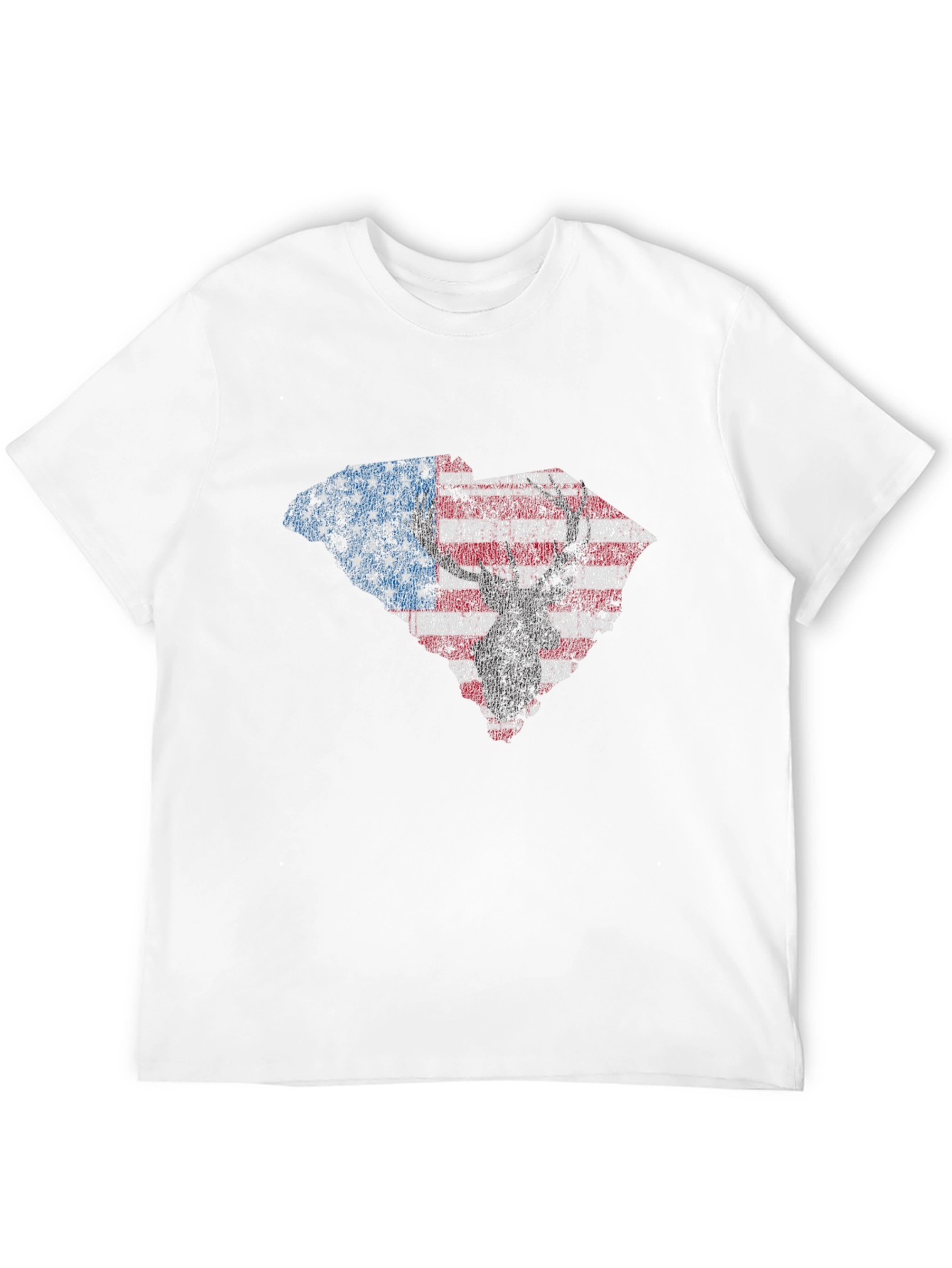 American Flag Deer Silhouette Graphic Tee