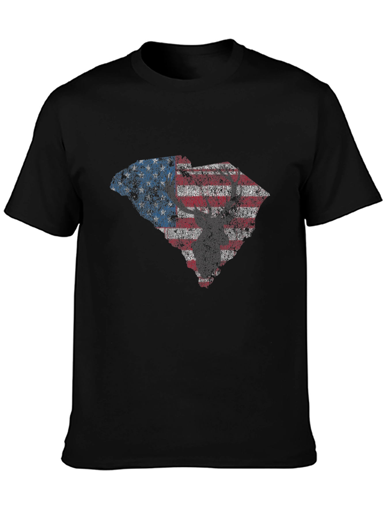 American Flag Deer Silhouette Graphic Tee