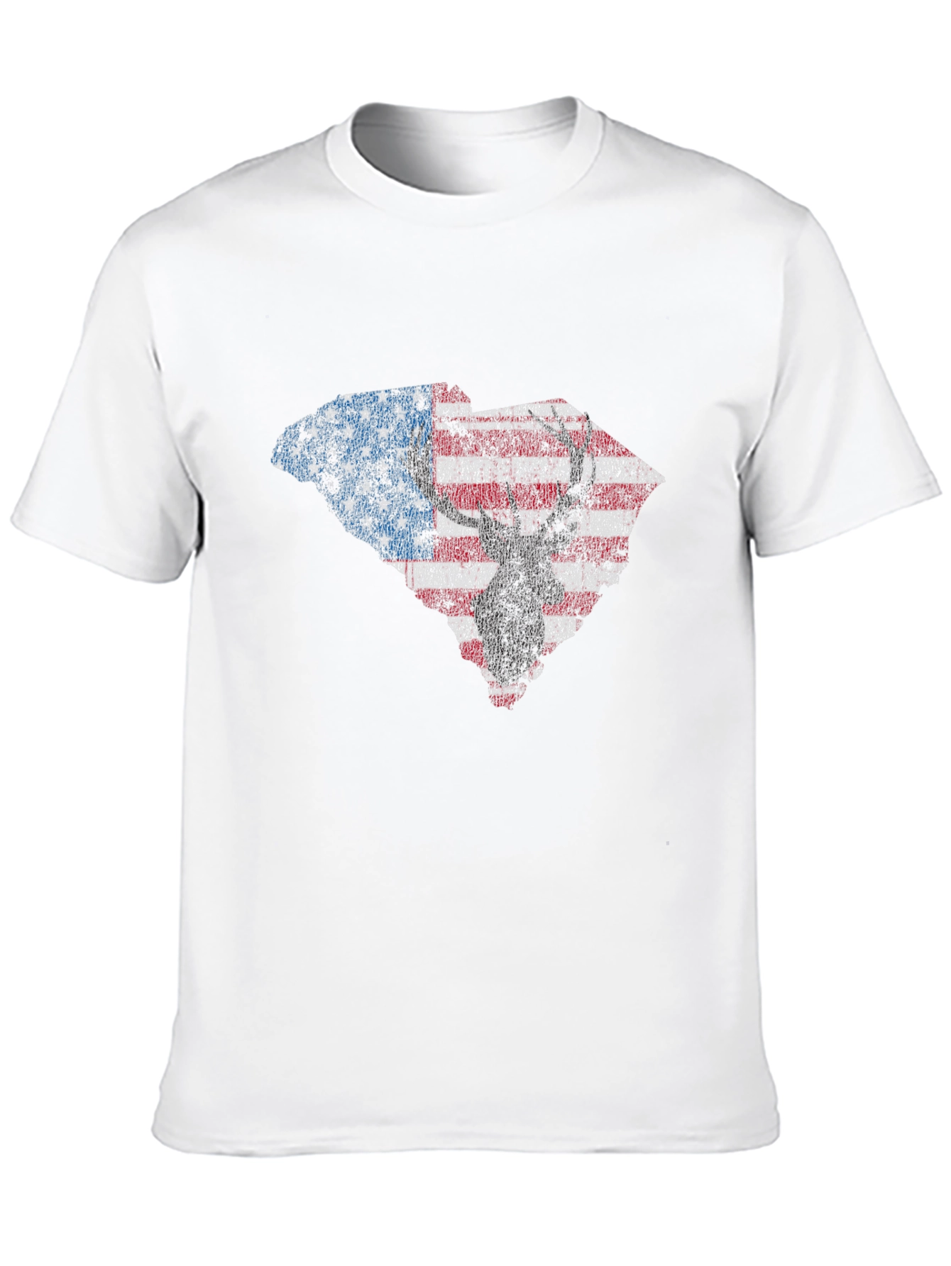 American Flag Deer Silhouette Graphic Tee
