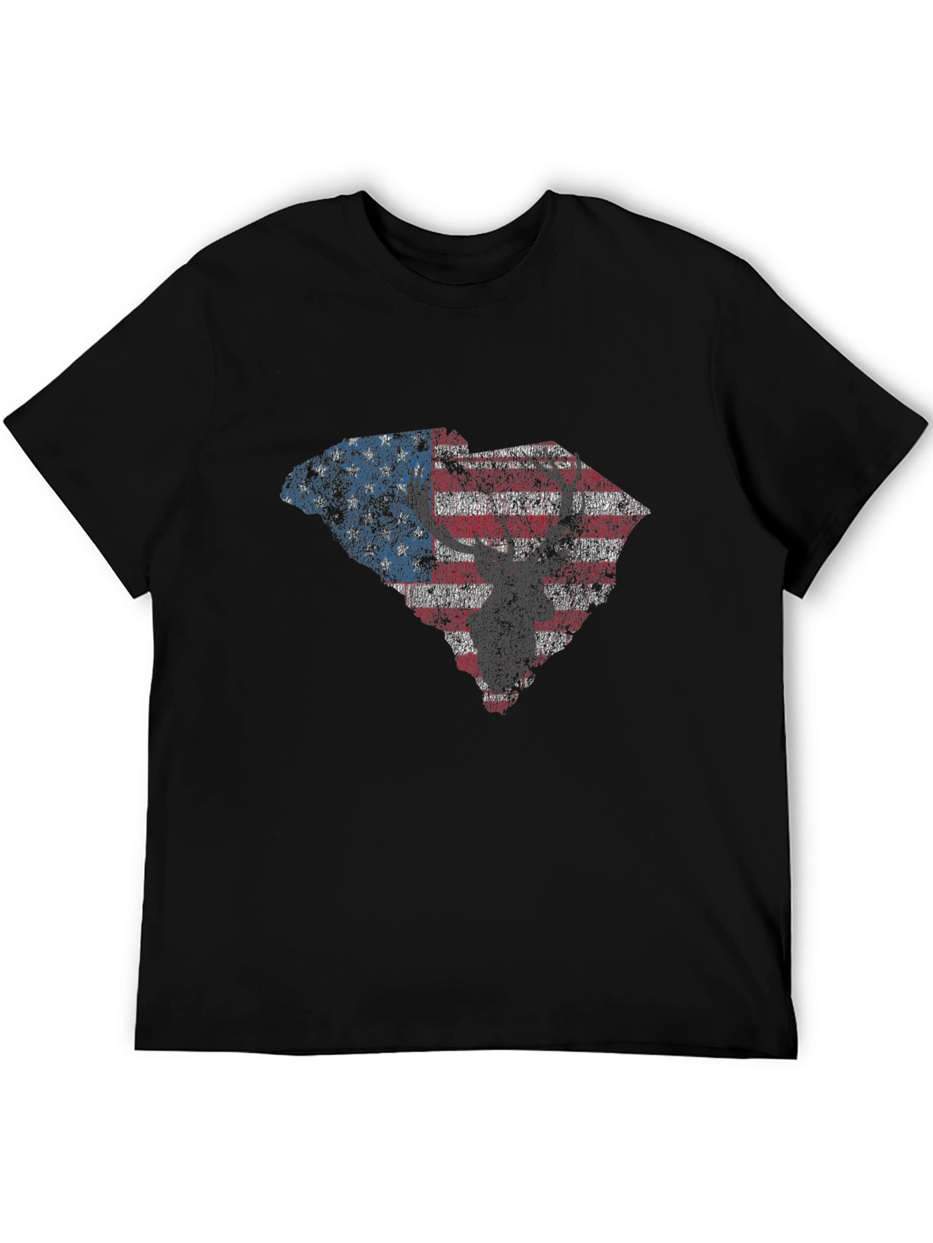 American Flag Deer Silhouette Graphic Tee