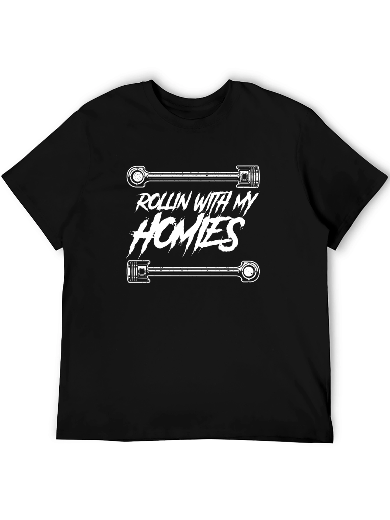 Rollin With My Homies Black Graphic Tee