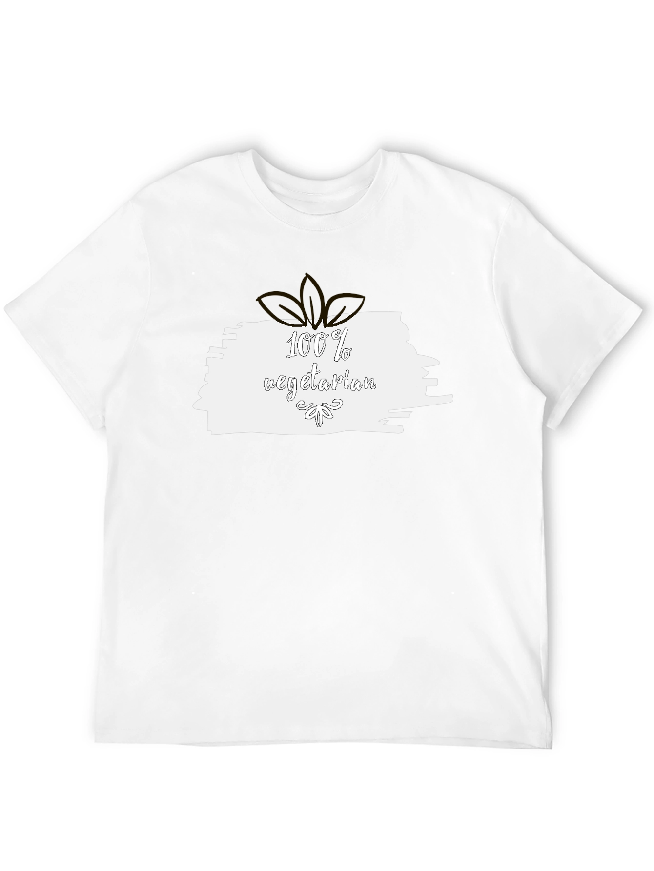 100% Vegetarian Black T-Shirt