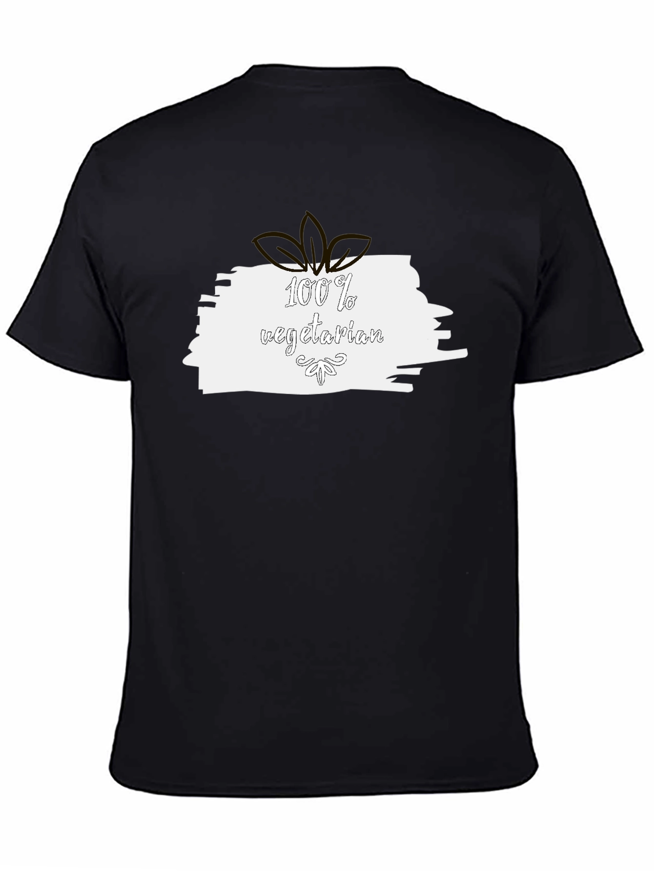 100% Vegetarian Black T-Shirt