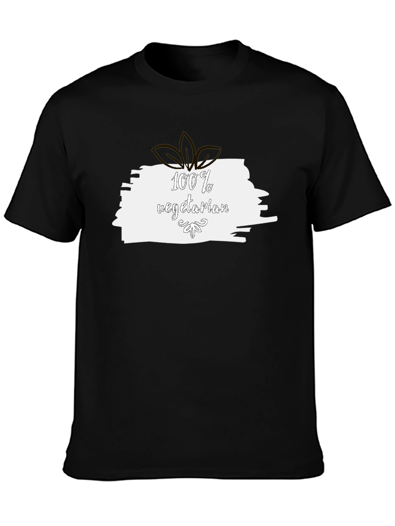 100% Vegetarian Black T-Shirt