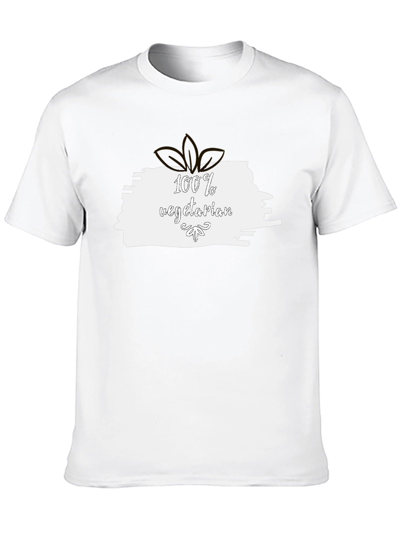 100% Vegetarian Black T-Shirt