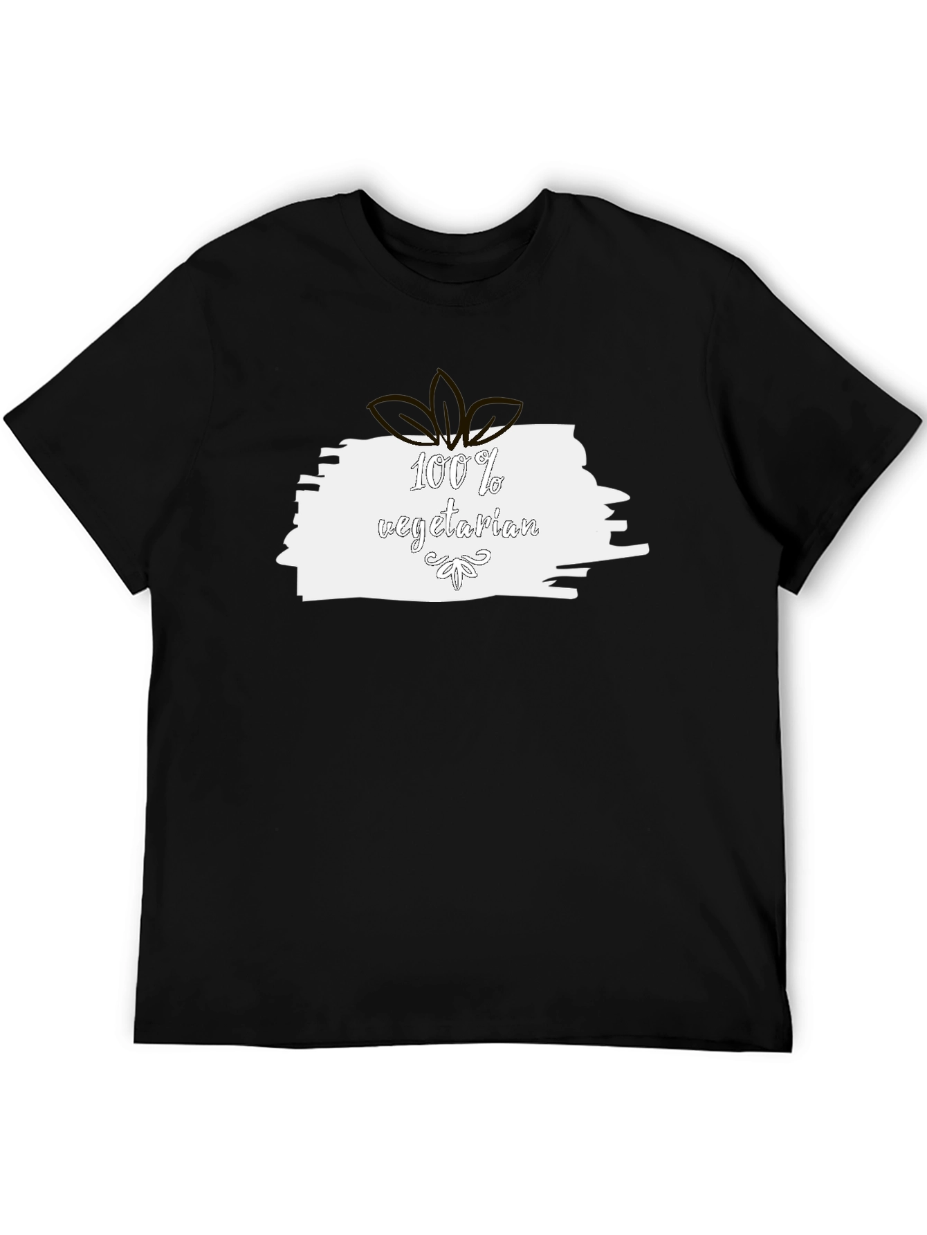 100% Vegetarian Black T-Shirt