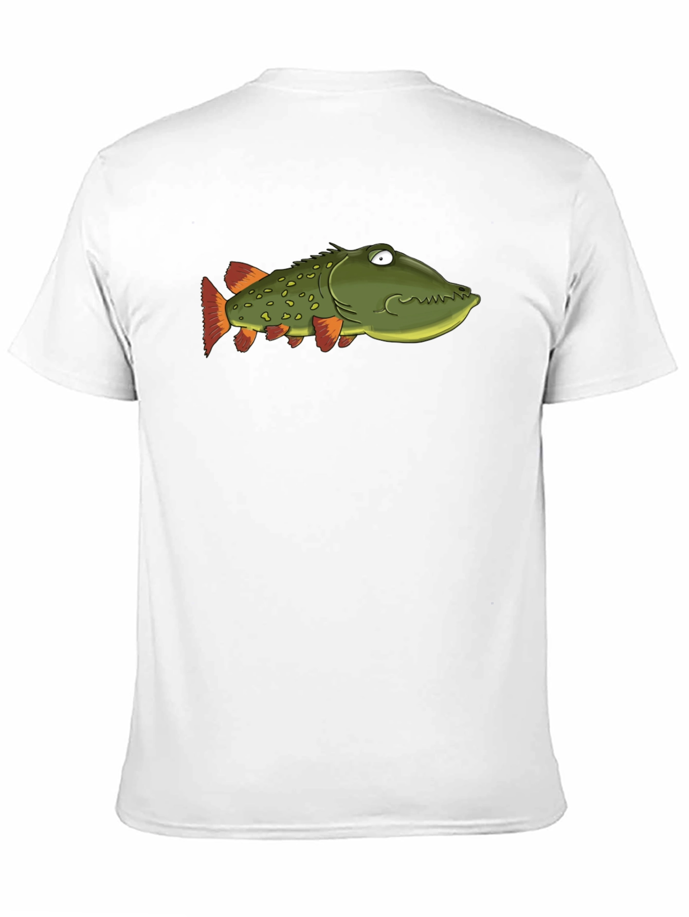 Funny Fish Graphic T-Shirt - Unique Cartoon Pike Design