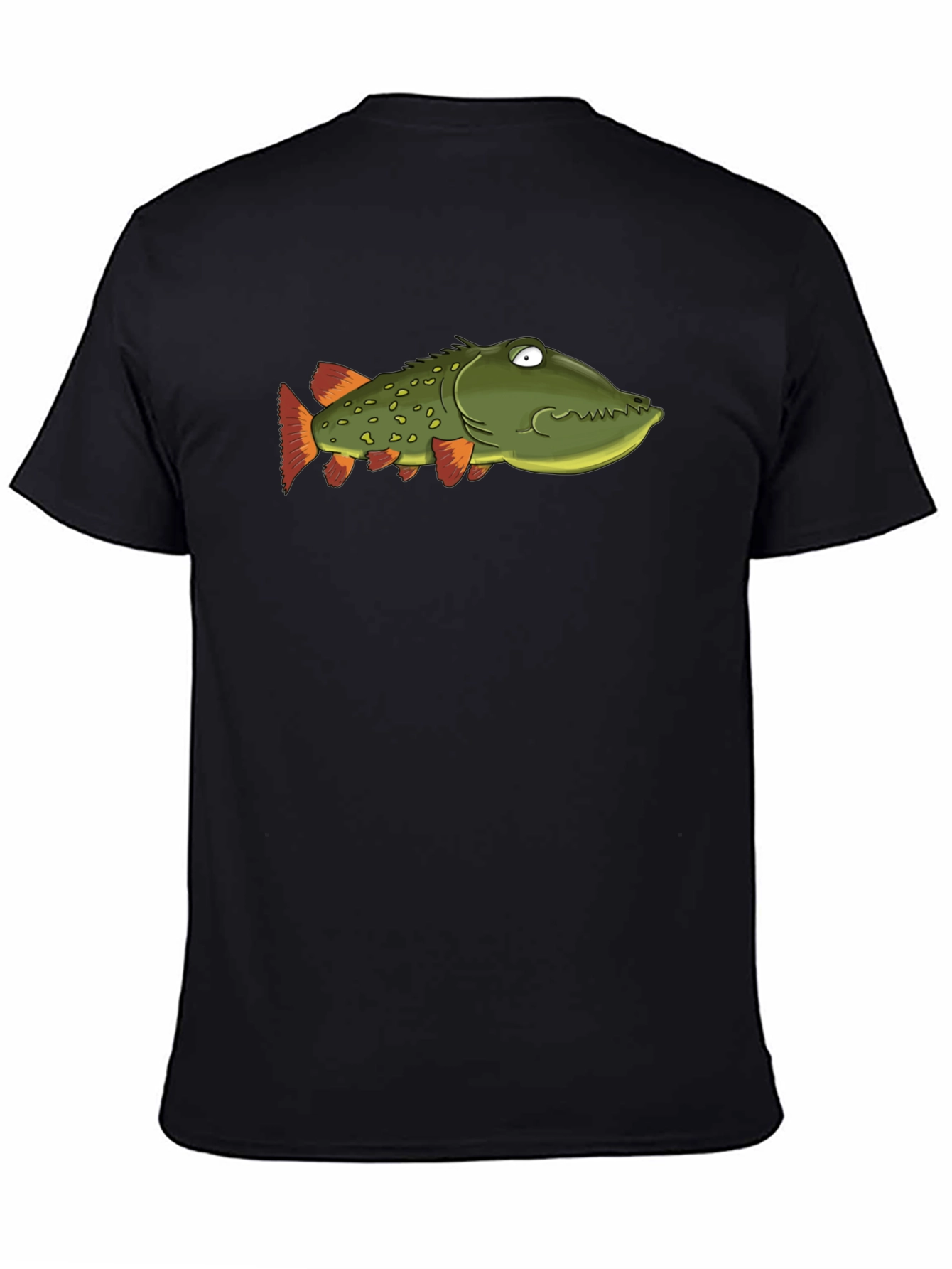 Funny Fish Graphic T-Shirt - Unique Cartoon Pike Design