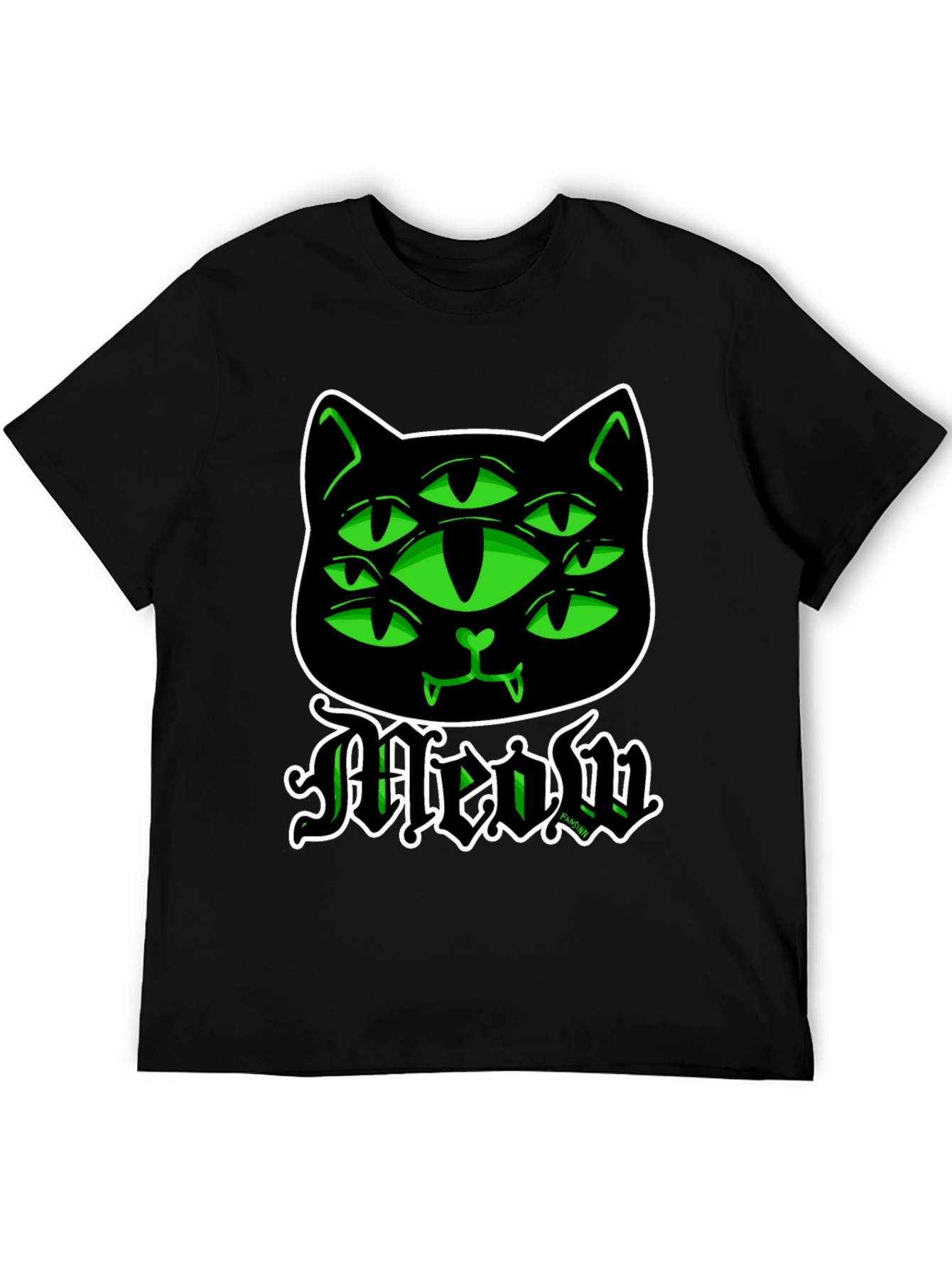 Six-Eyed Cat Meow Graphic T-Shirt
