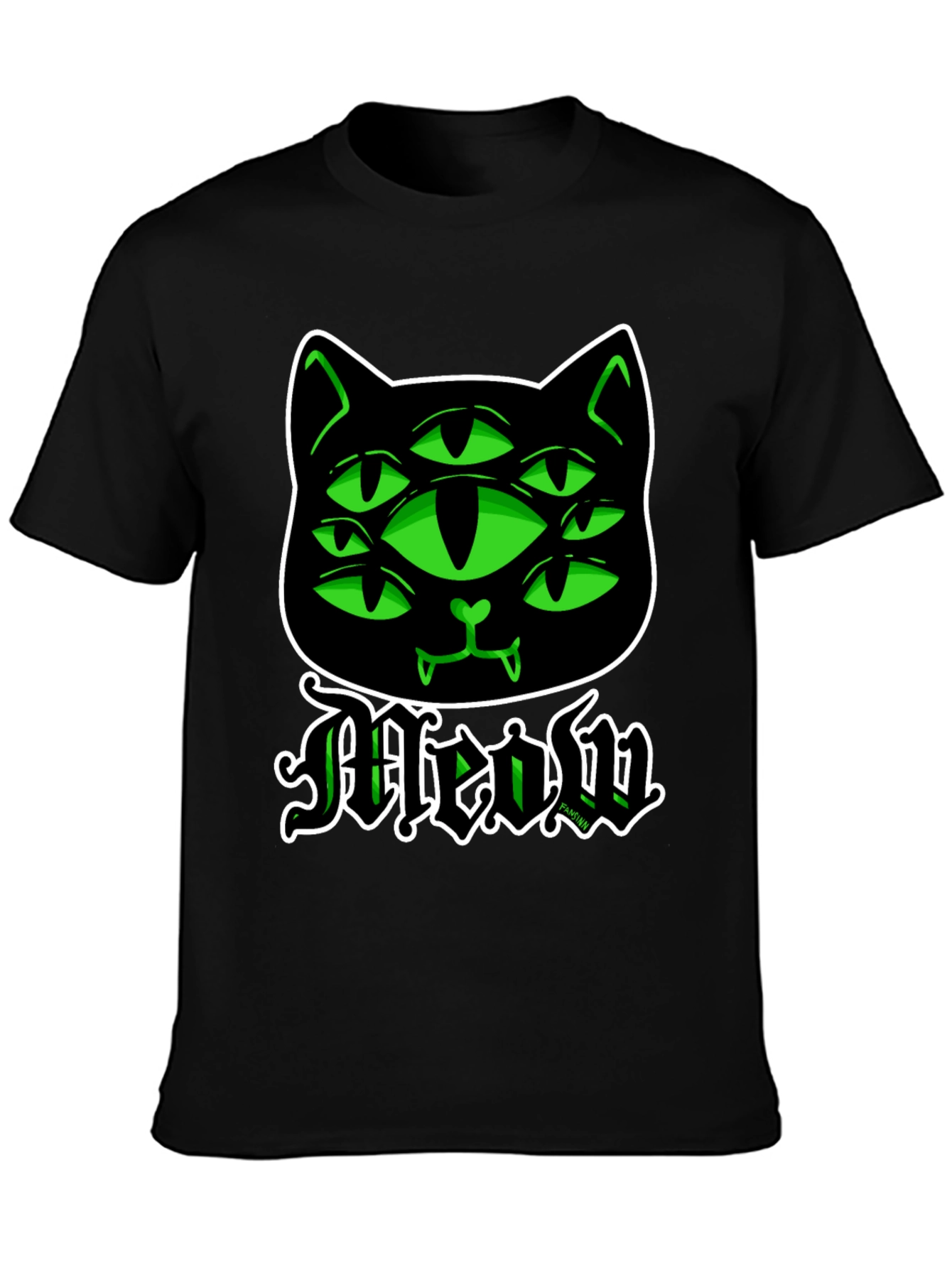 Six-Eyed Cat Meow Graphic T-Shirt