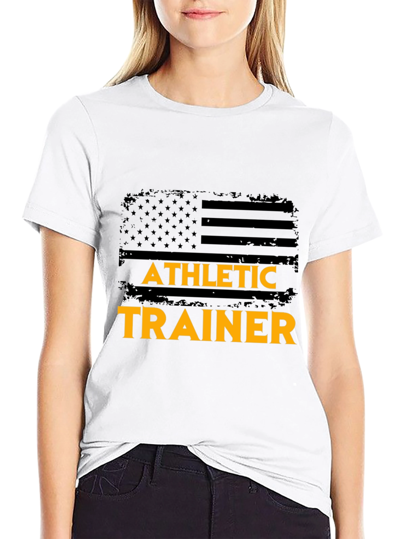 Athletic Trainer US Flag Graphic T-Shirt