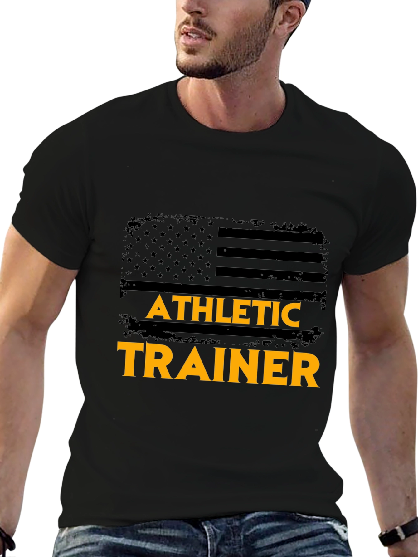 Athletic Trainer US Flag Graphic T-Shirt