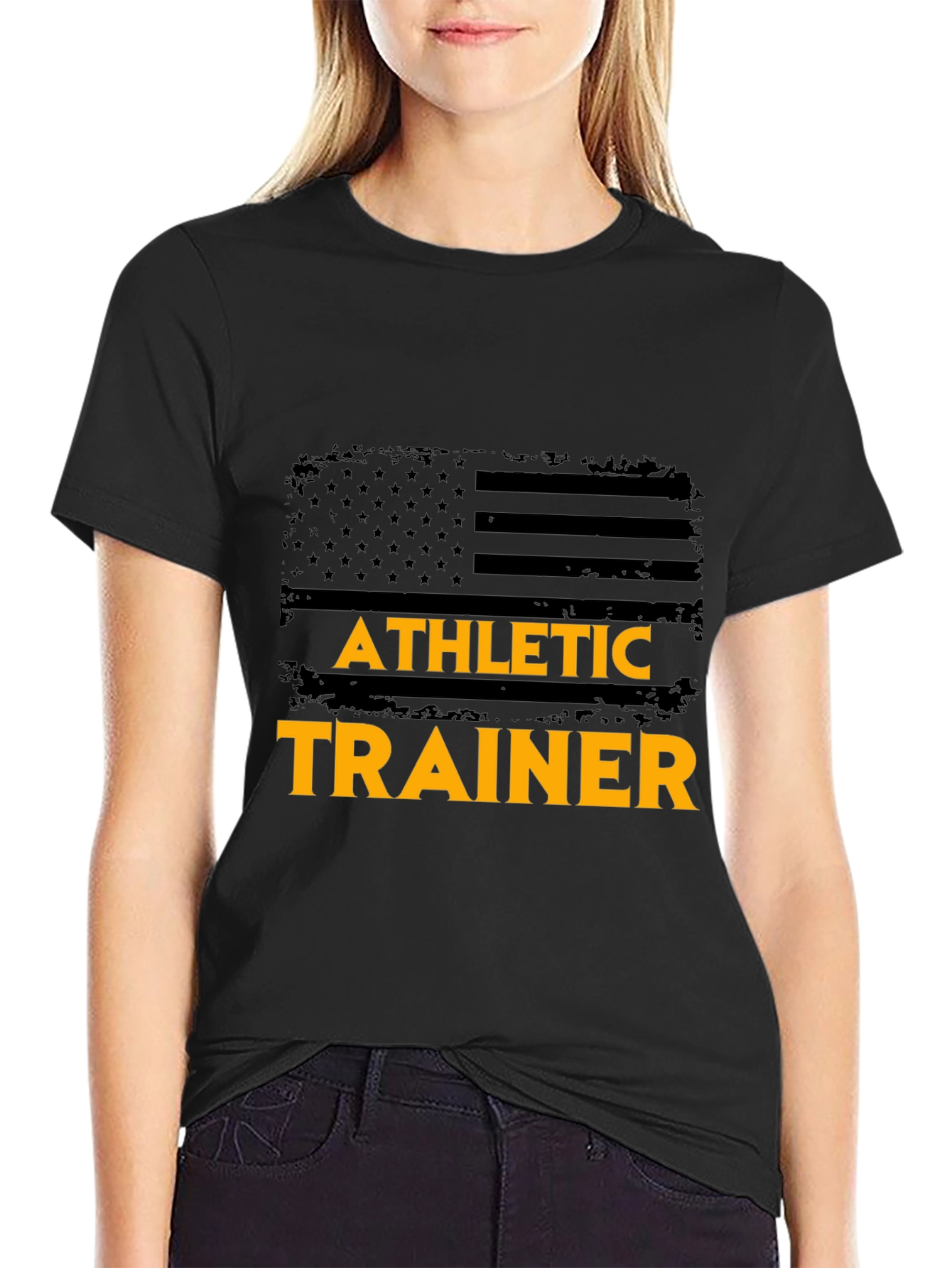 Athletic Trainer US Flag Graphic T-Shirt
