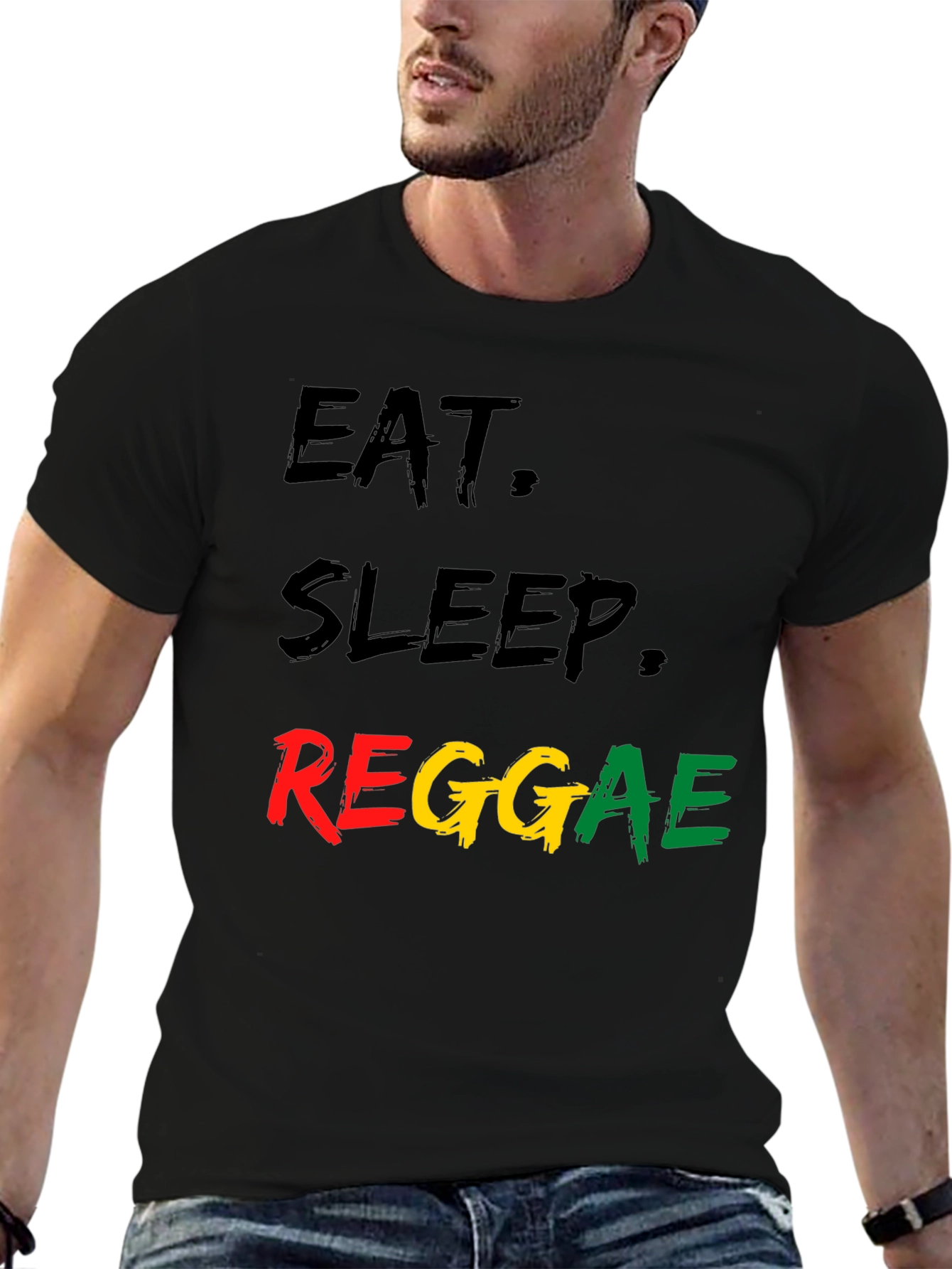 Eat Sleep Reggae Black T-Shirt