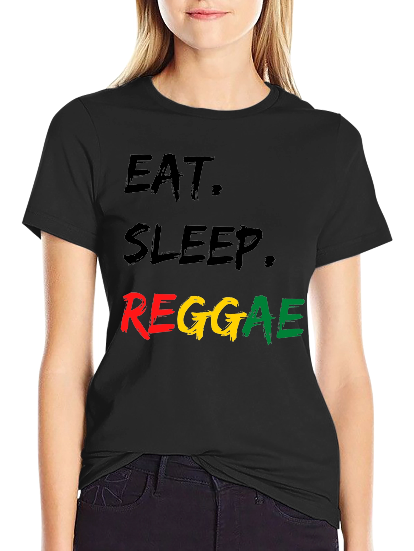 Eat Sleep Reggae Black T-Shirt
