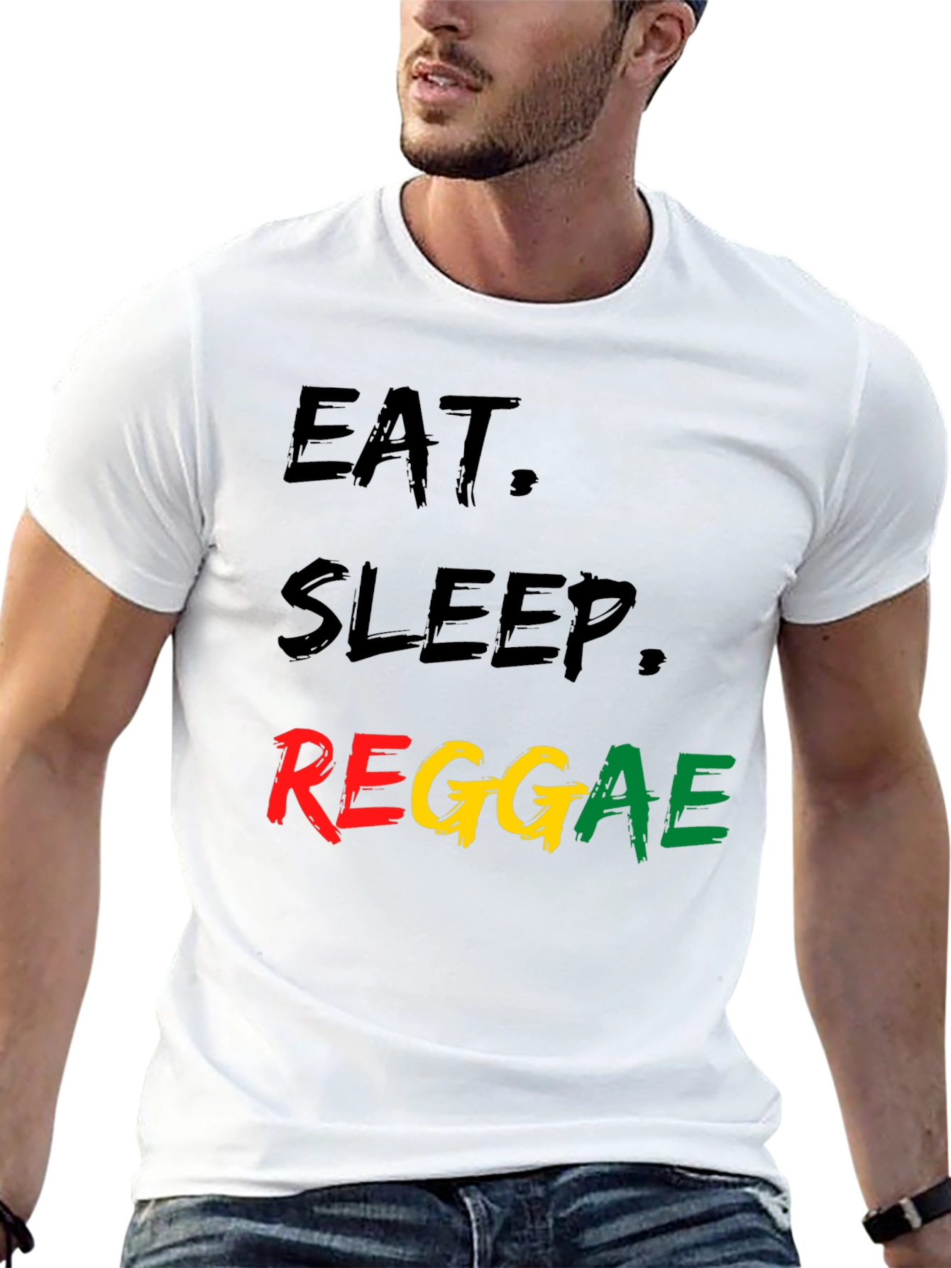 Eat Sleep Reggae Black T-Shirt