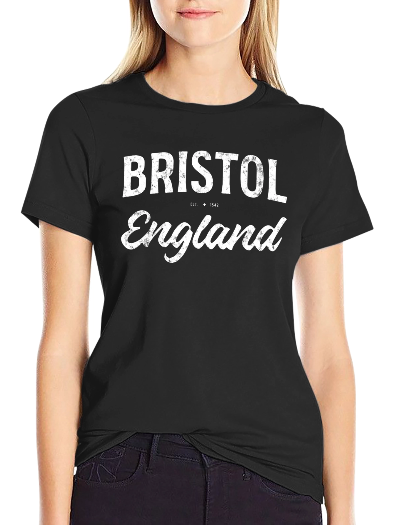 Bristol England Est. 1542 Black T-Shirt