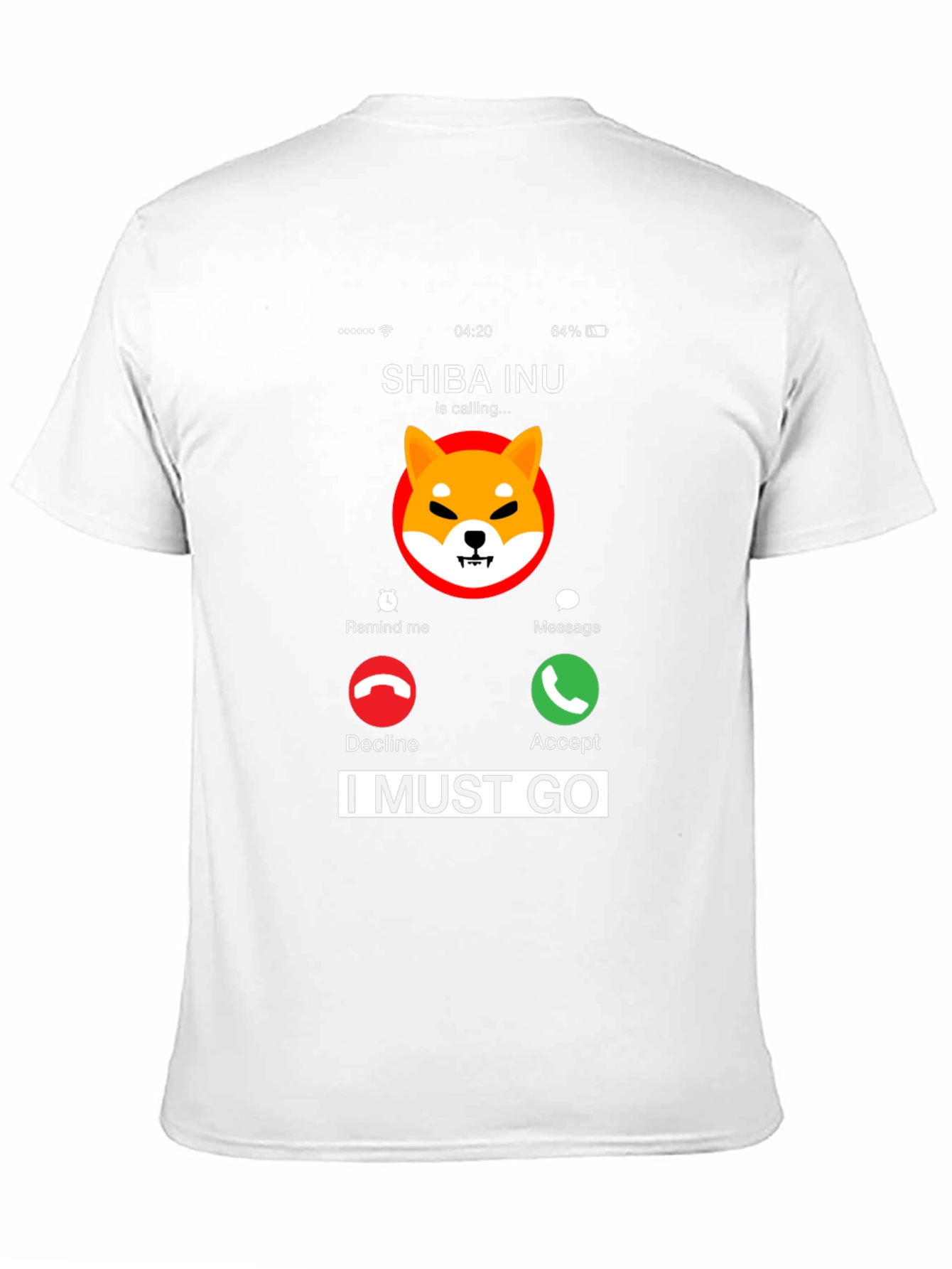Shiba Inu Calling Black T-Shirt - I Must Go