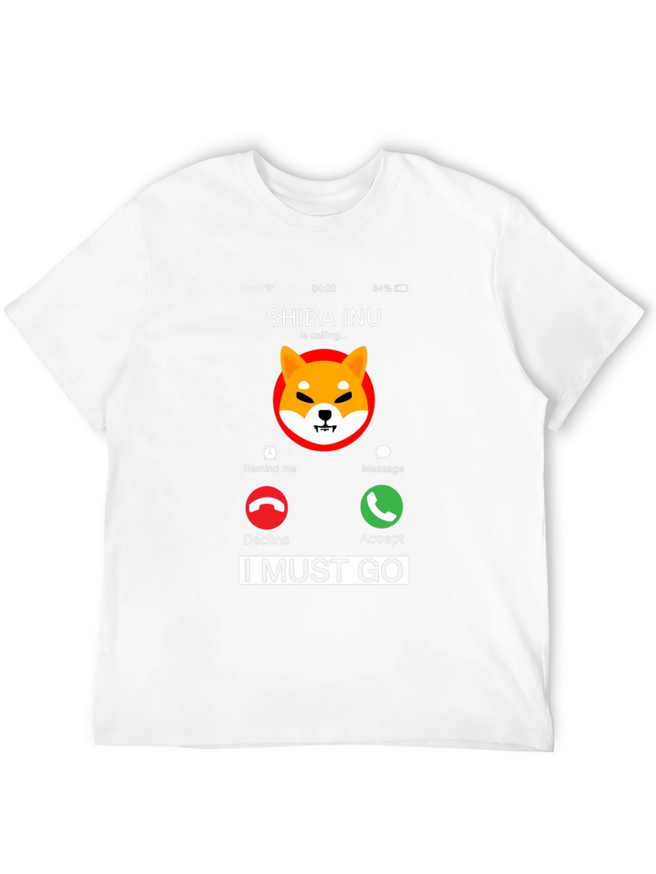Shiba Inu Calling Black T-Shirt - I Must Go