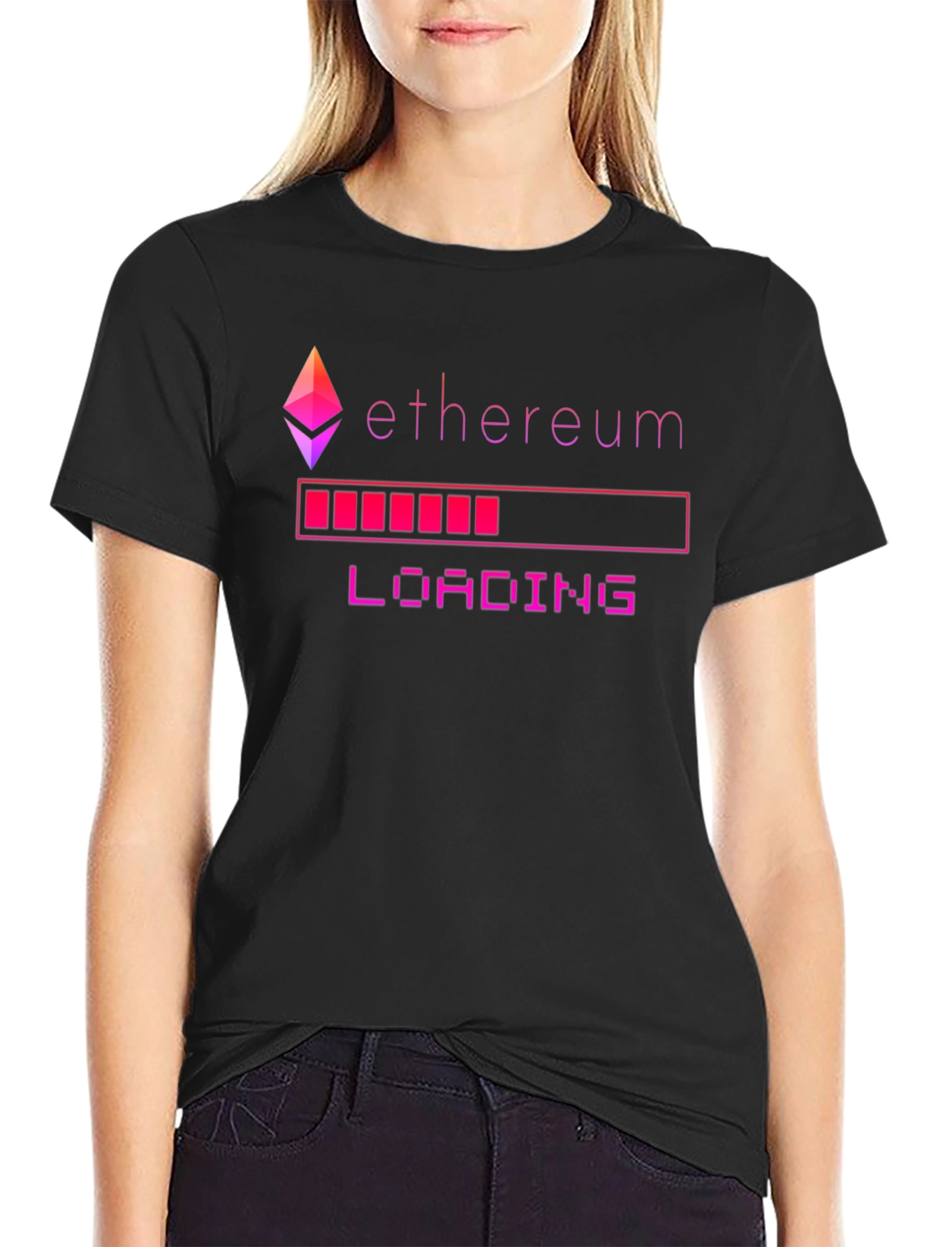 Ethereum Loading Black Graphic Tee