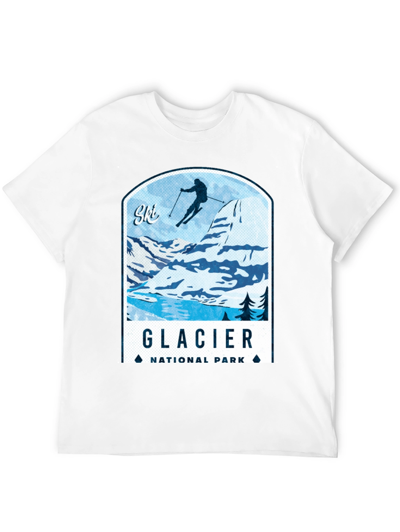Glacier National Park Ski T-Shirt