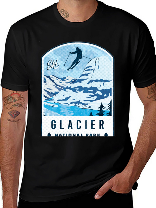 Glacier National Park Ski T-Shirt