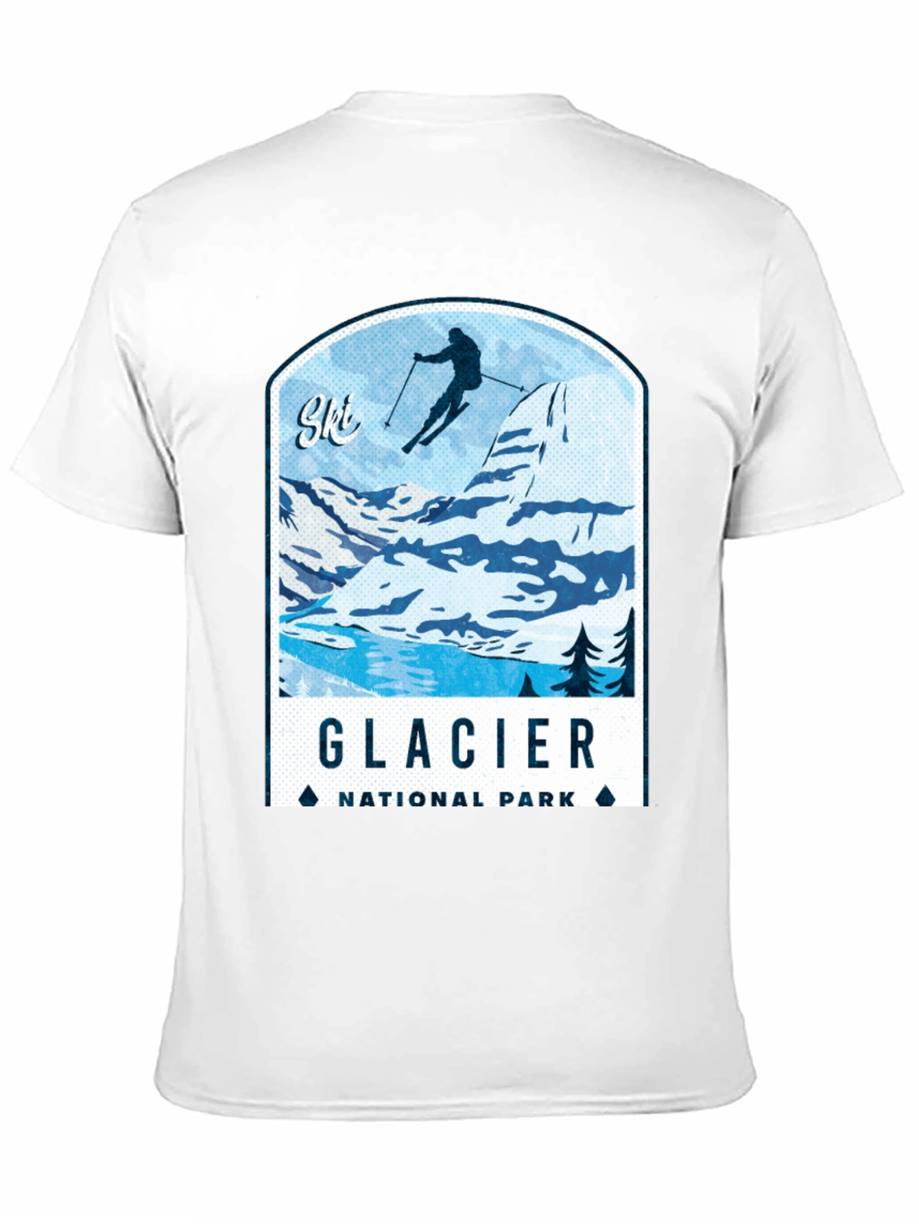 Glacier National Park Ski T-Shirt