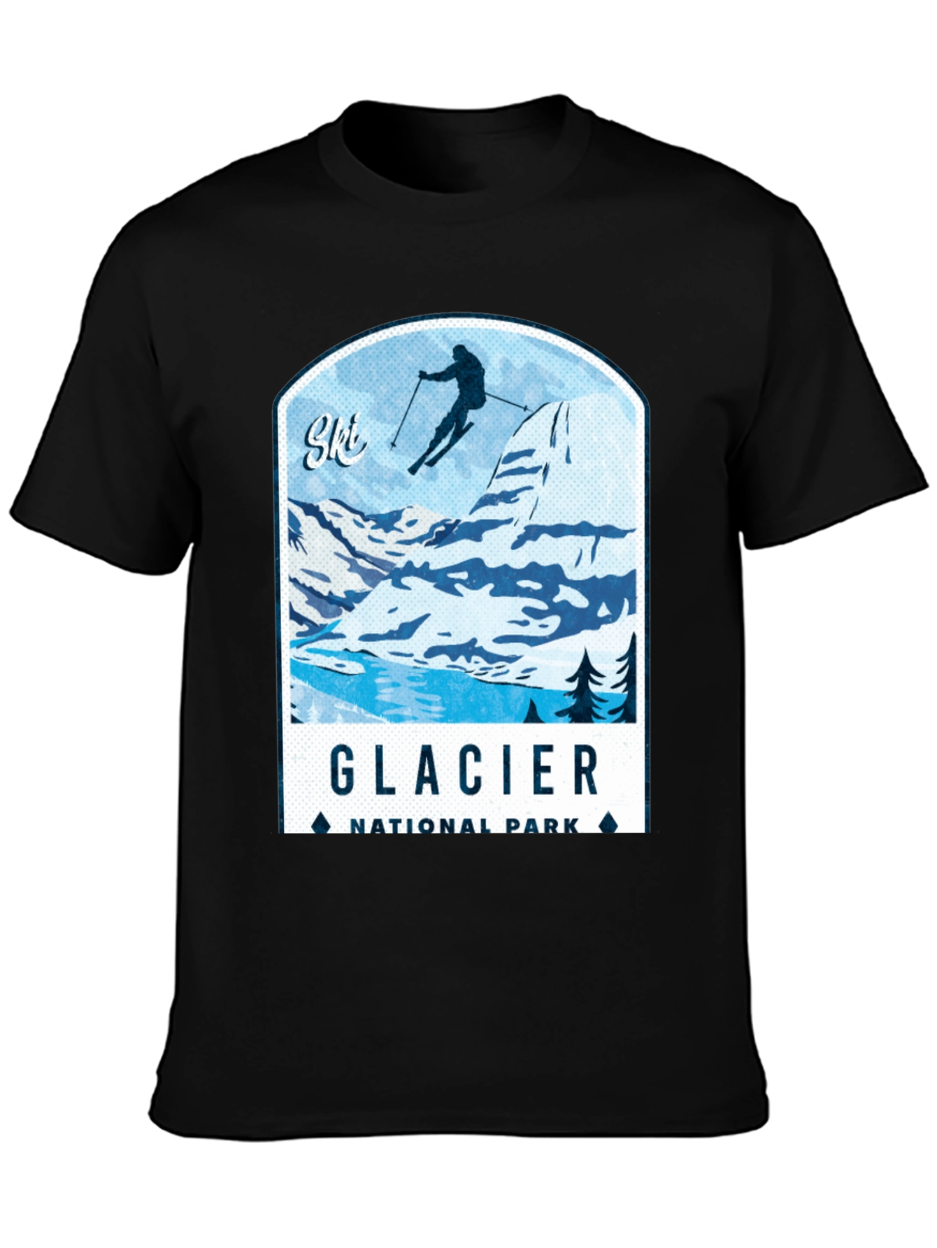 Glacier National Park Ski T-Shirt